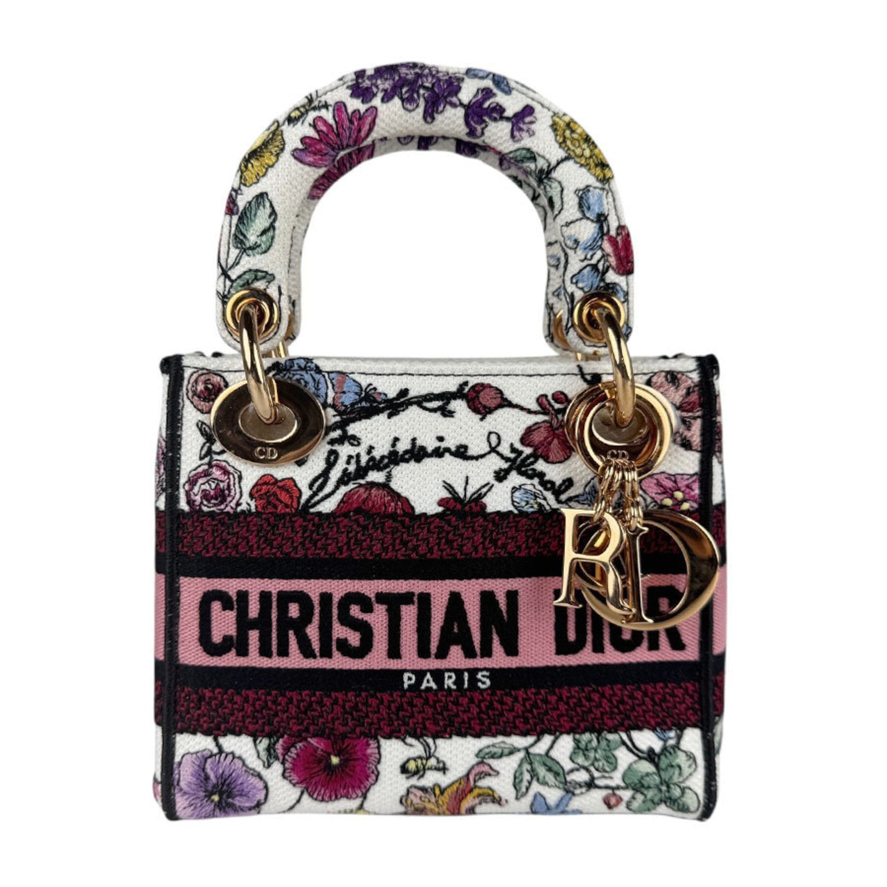 Christian Dior Lady Delight Mini Canvas Multicolor Handbag Shoulder Bag