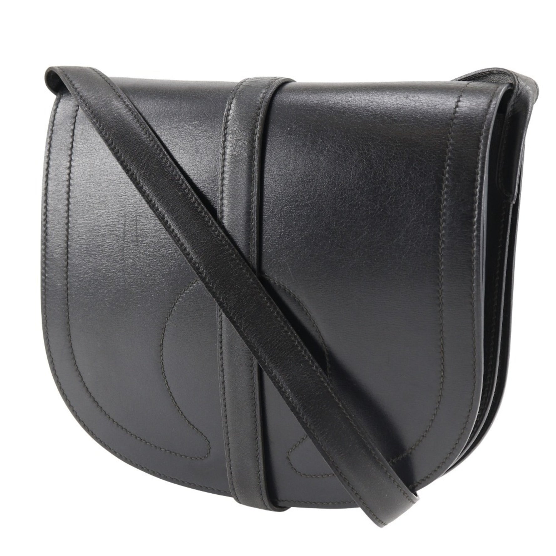 Hermes Gallopard Shoulder Bag Box Calf Flap