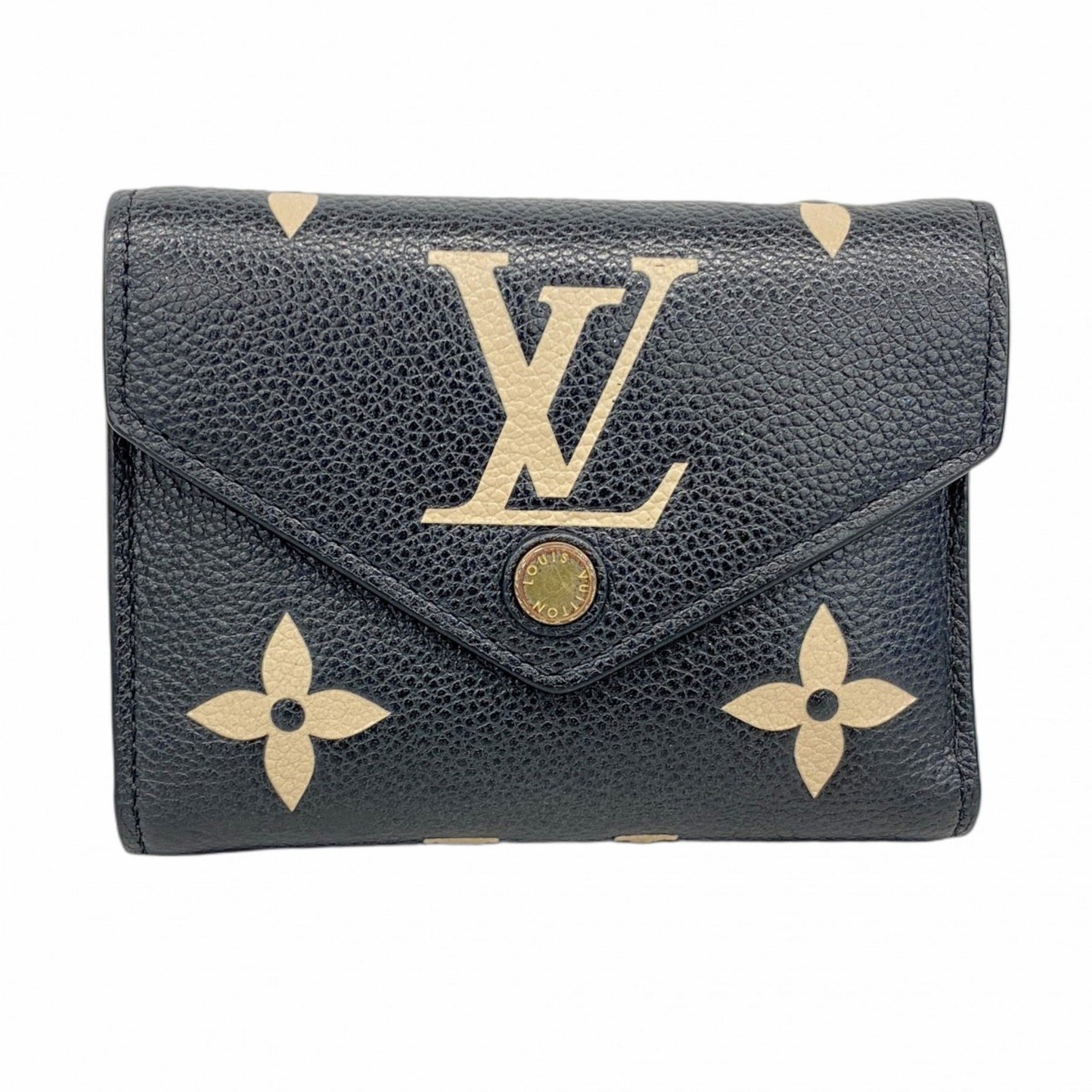 Louis Vuitton Monogram Empreinte Two-Tone Tri-Fold Wallet Portefeuille Victorine