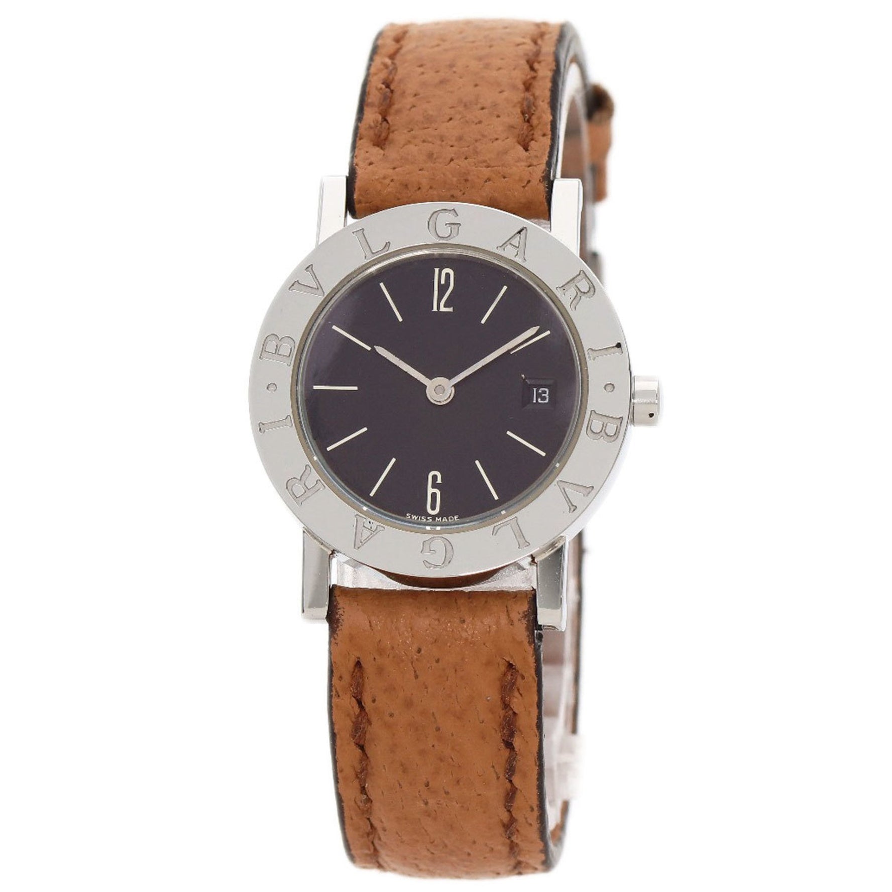BVLGARI BZ26SLD Wristwatch Stainless Steel Leather Women's