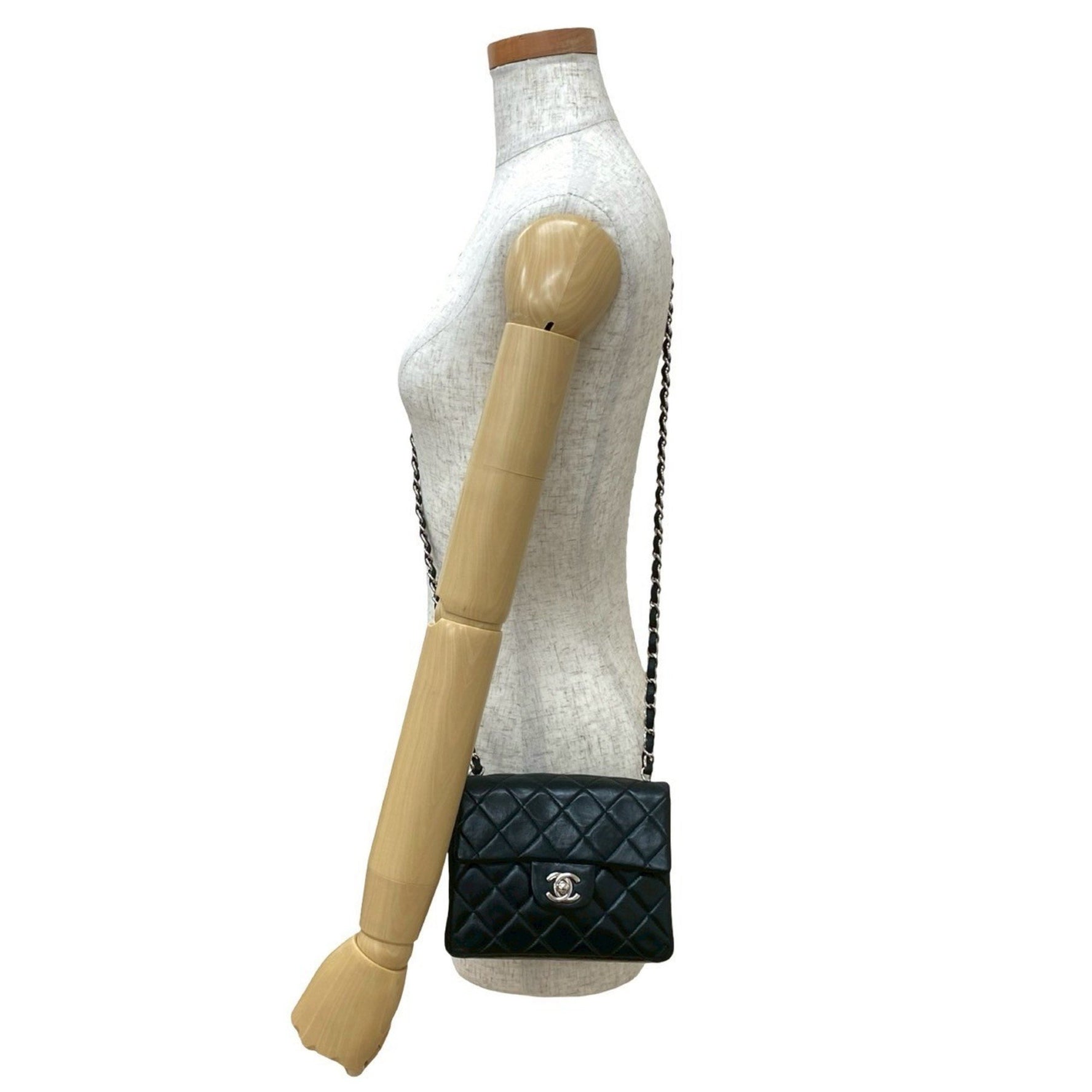 CHANEL Vintage Matelasse Coco Mark Lambskin Chain Shoulder Bag, 163-2