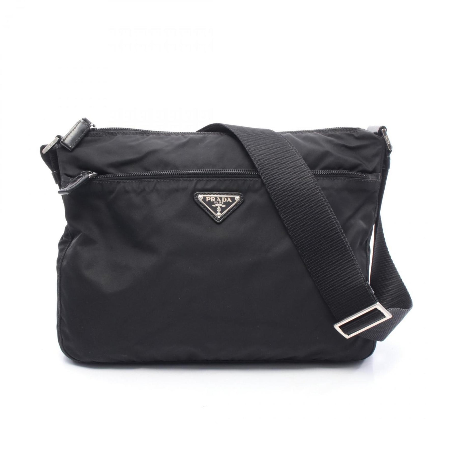 Prada shoulder bag, nylon and leather