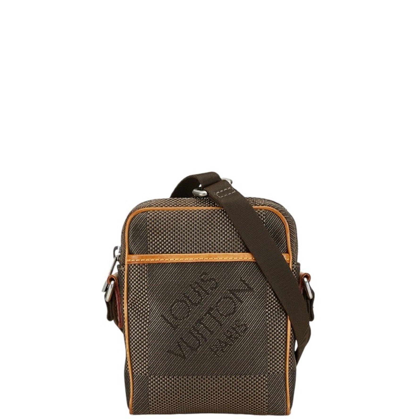Louis Vuitton Damier Geant Citadan Shoulder Bag Tail Khaki Canvas Leather