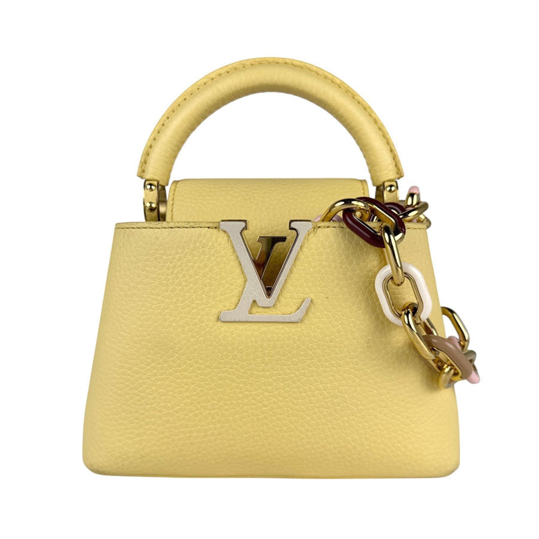Louis Vuitton Capucines Mini Handbag/Shoulder Bag in Gold