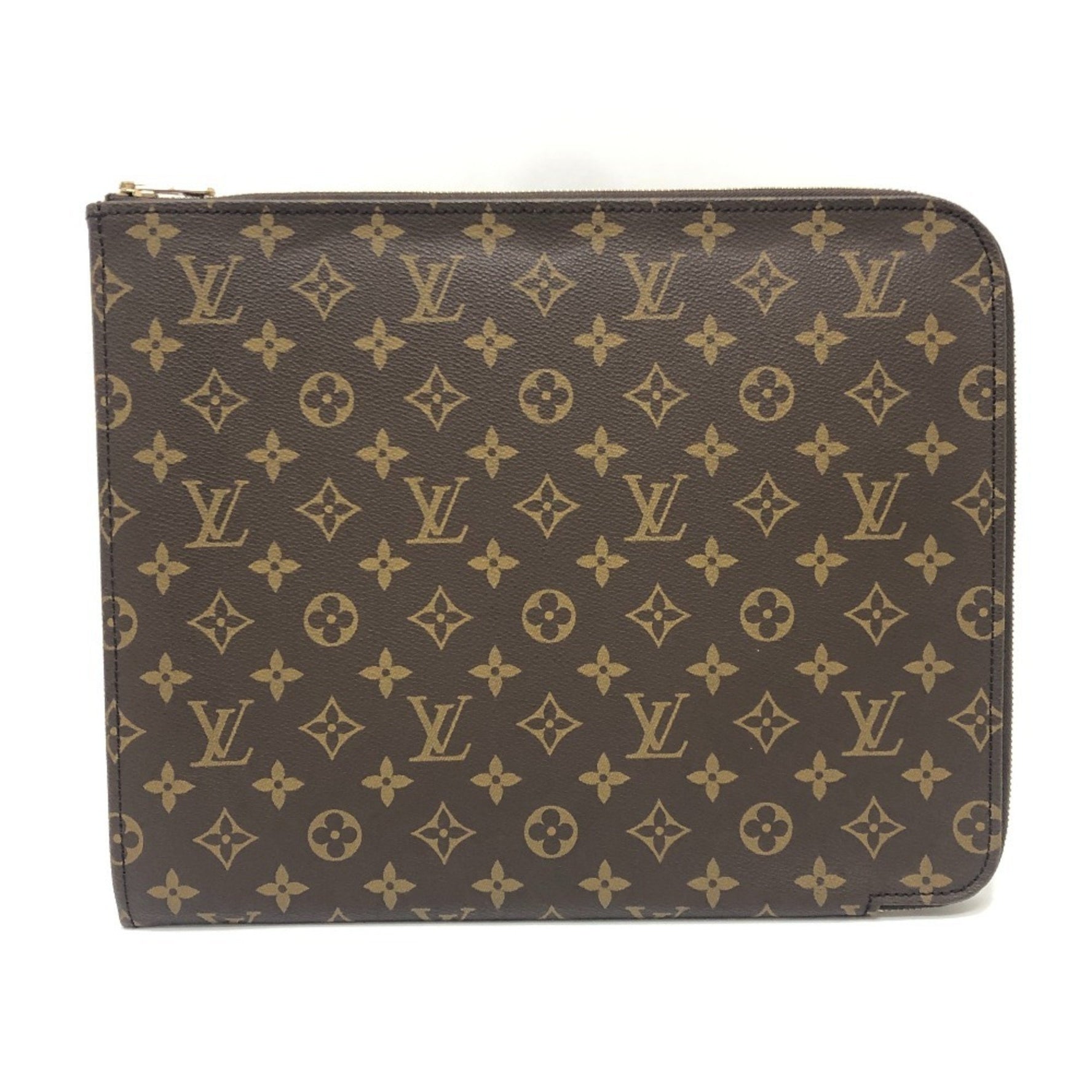 LOUIS VUITTON Poche Document Second Bag, Case, L-Zip Clutch Unisex