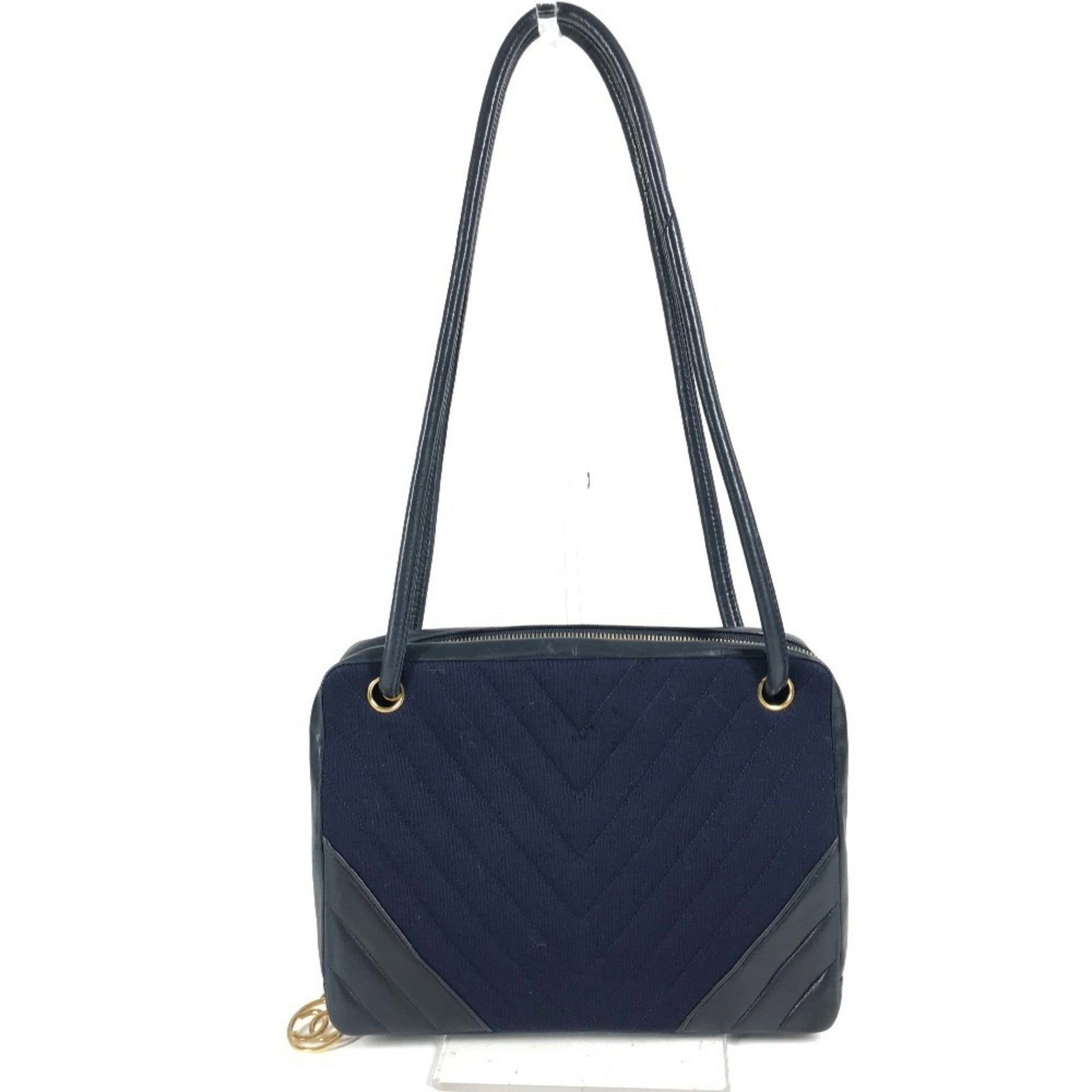 CHANEL Quilted Shoulder Bag in Jersey/Leather