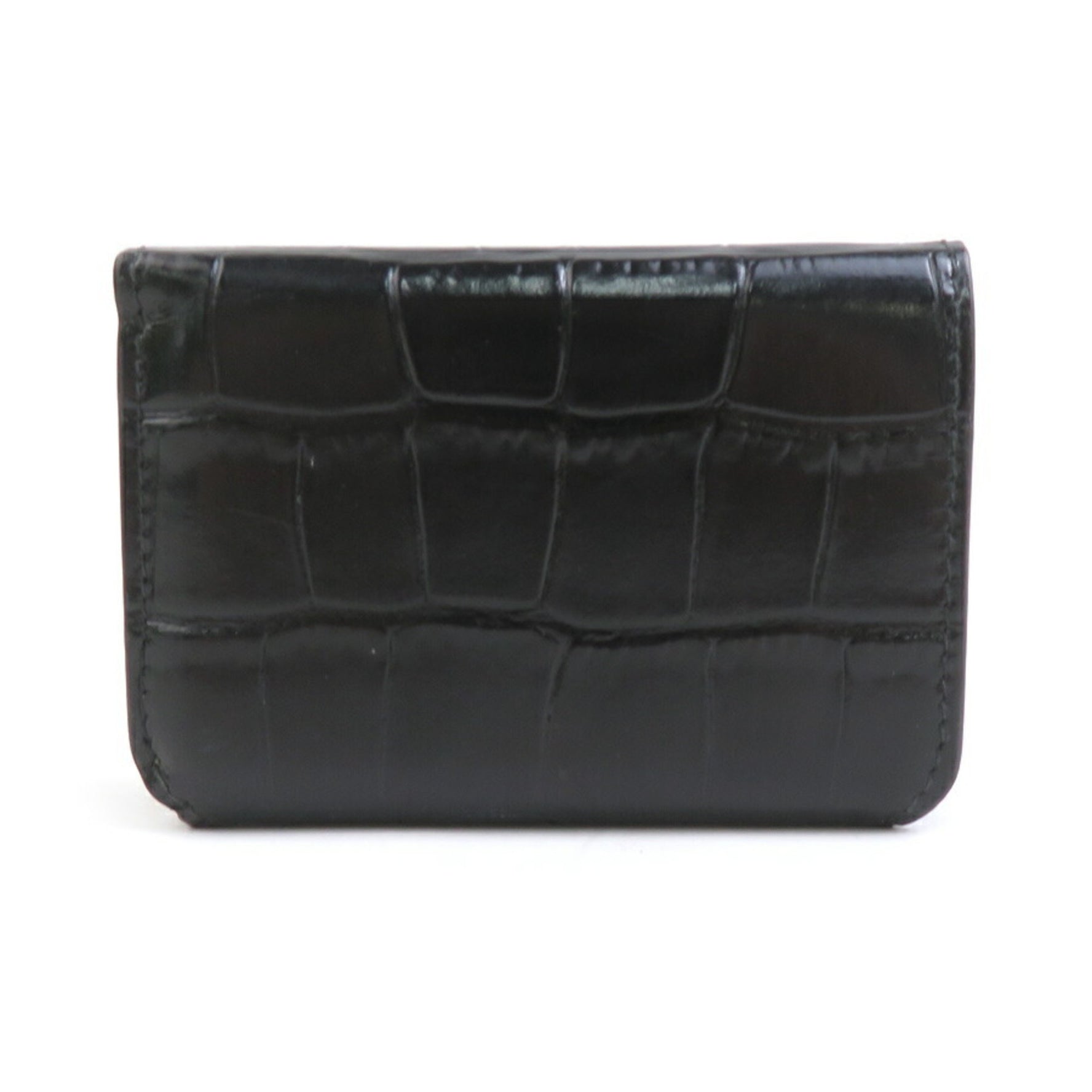 Balenciaga Tri-fold Wallet Embossed Leather Men's
