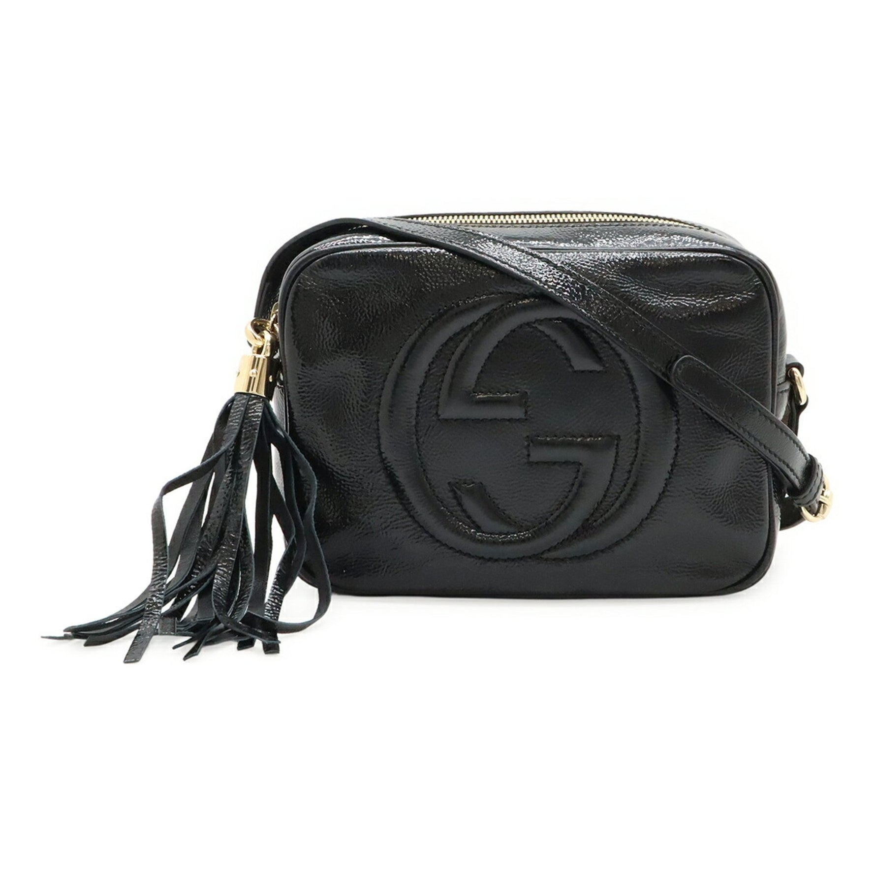 GUCCI Soho Small Disco Tassel Shoulder Bag Pochette in Leather
