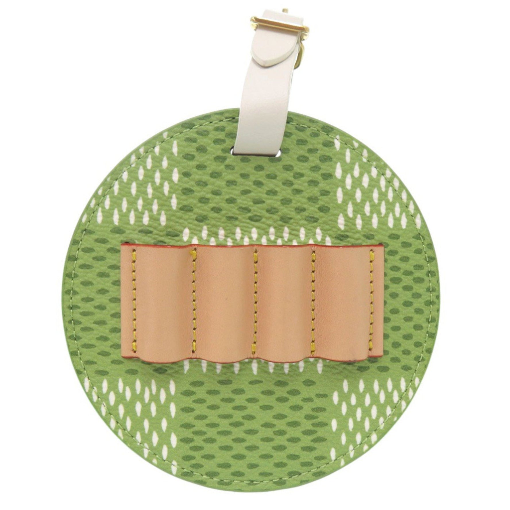 Unused Louis Vuitton LV Bag Tag Golf Tee Damier Charm Canvas Leather 0499 LOUIS VUITTON