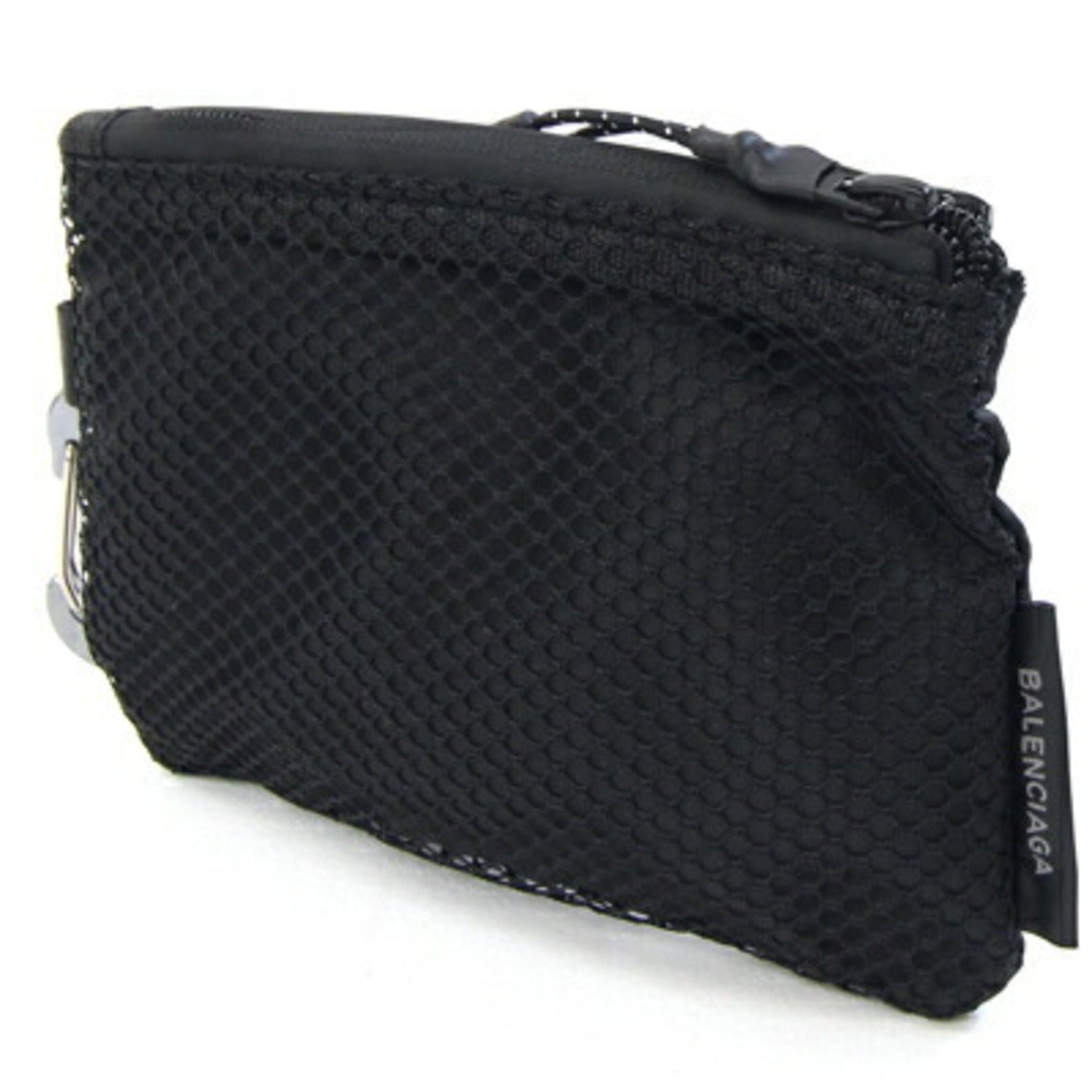 Balenciaga Pouch, Nylon Mini Mesh Coin Case, Smartphone Grip, and Badge Set Women.
