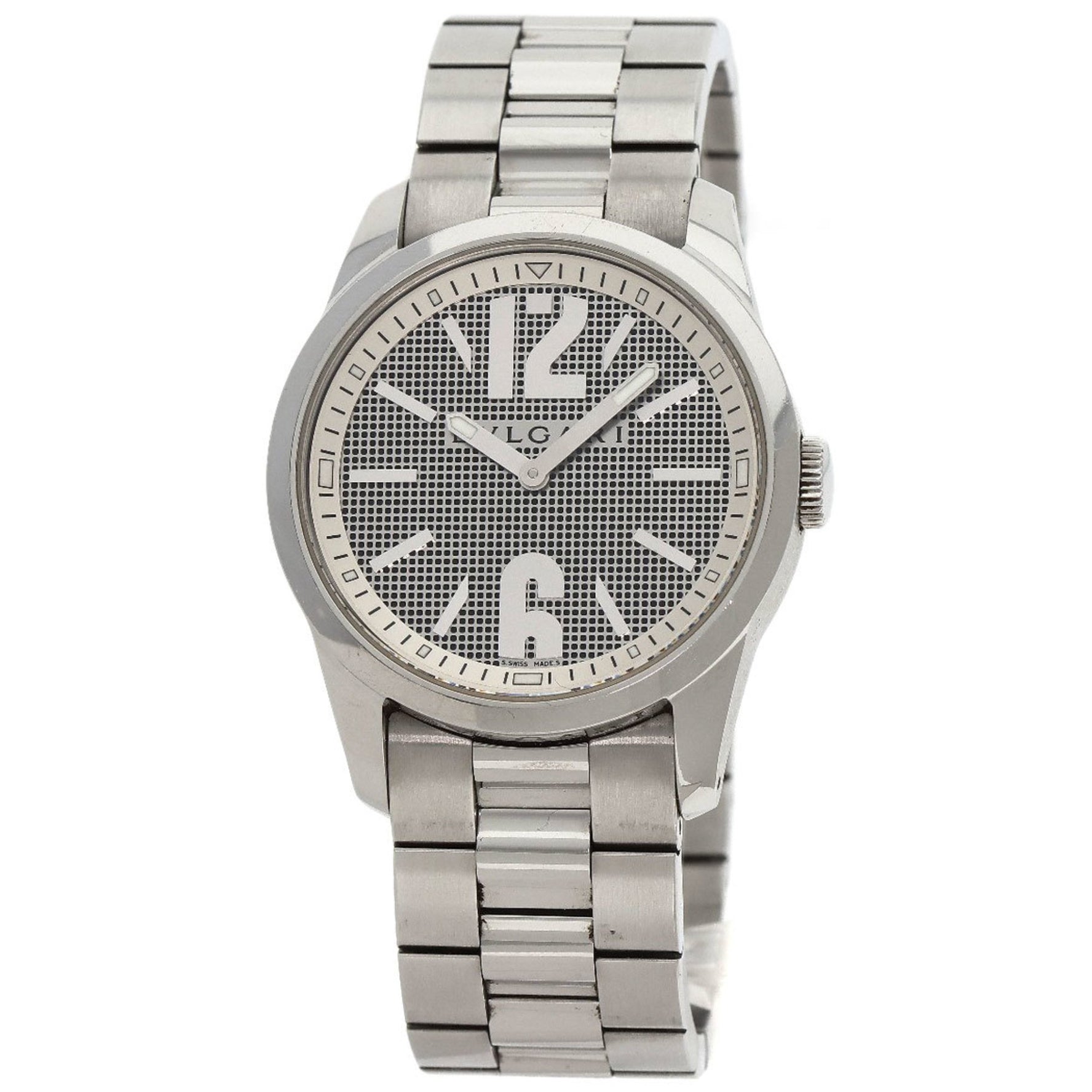 BVLGARI ST37S Solotempo Watch Stainless Steel SS Men's