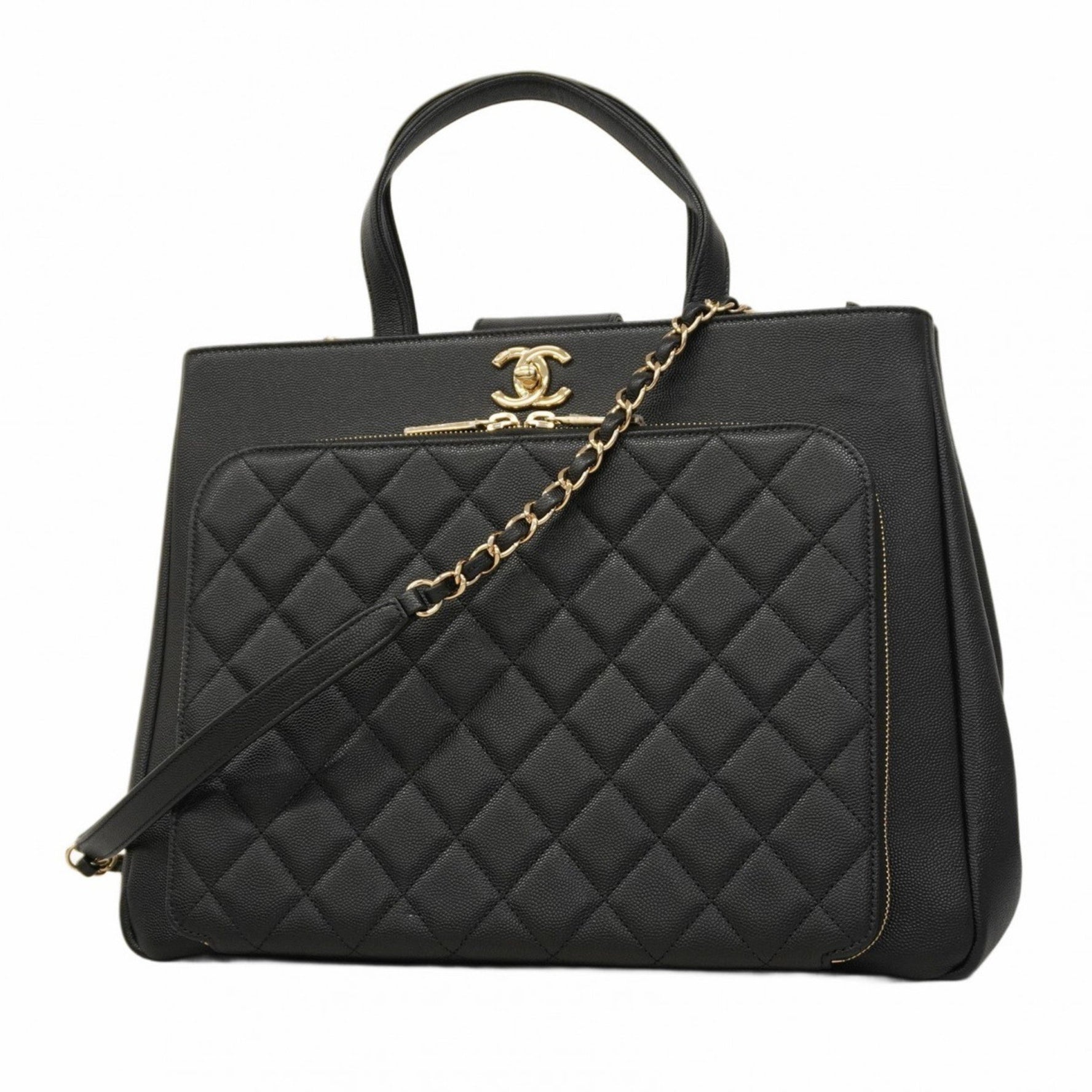Chanel Matelasse Caviar Leather Handbag, and Champagne, Bag