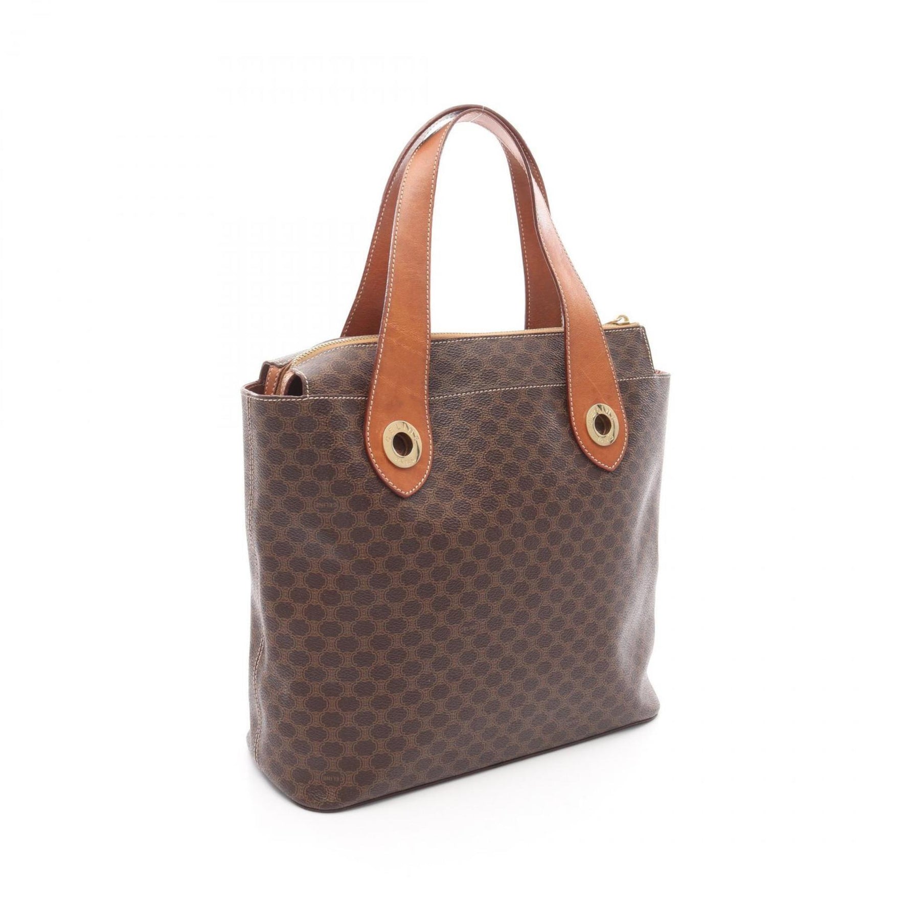 Celine Macadam Circle Logo Tote Bag, PVC-Coated Canvas and Leather