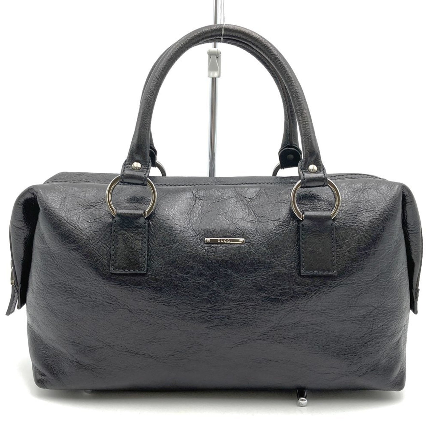 GUCCI Mini Boston Leather Handbag in