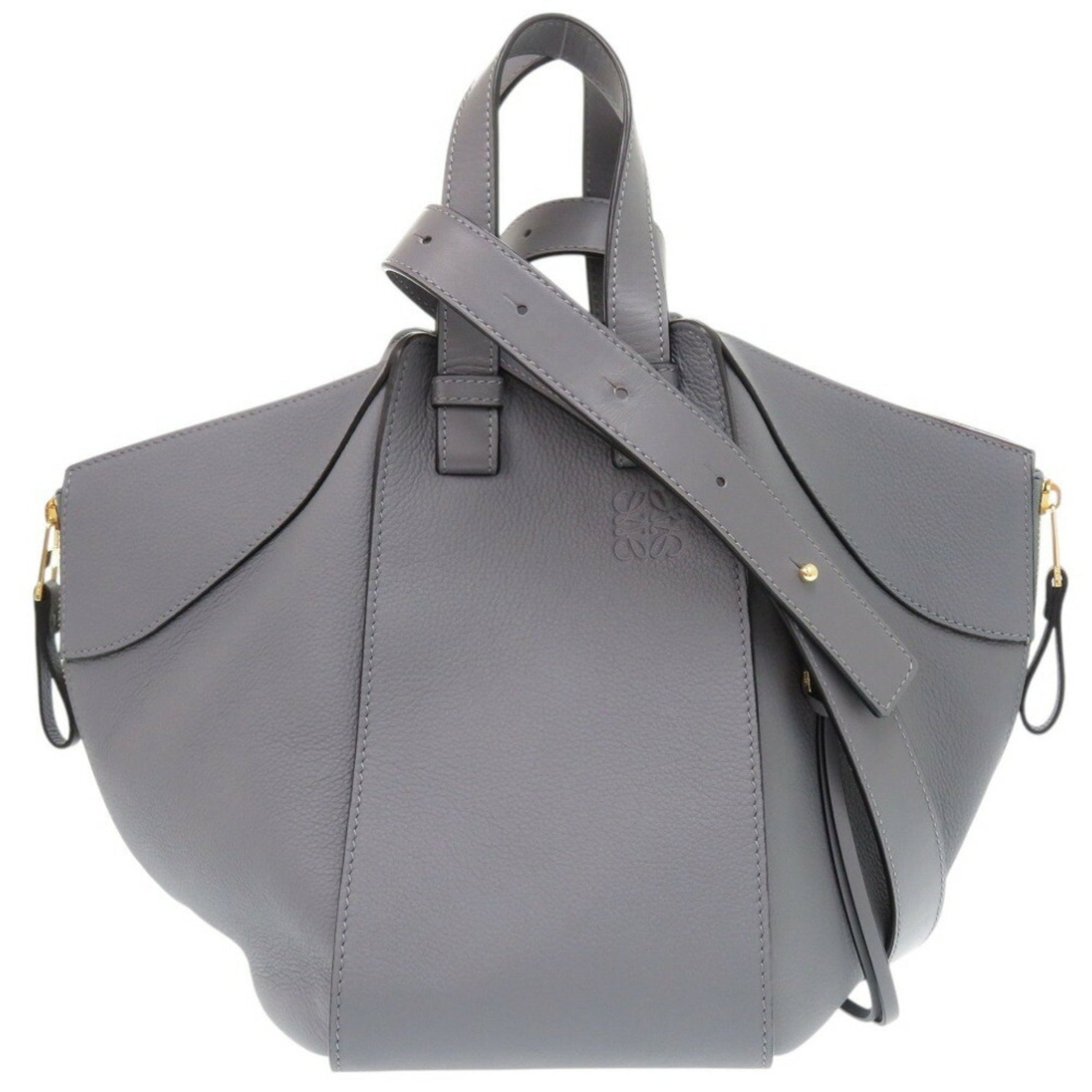 Like new LOEWE HAMMOCK SMALL grey leather handbag