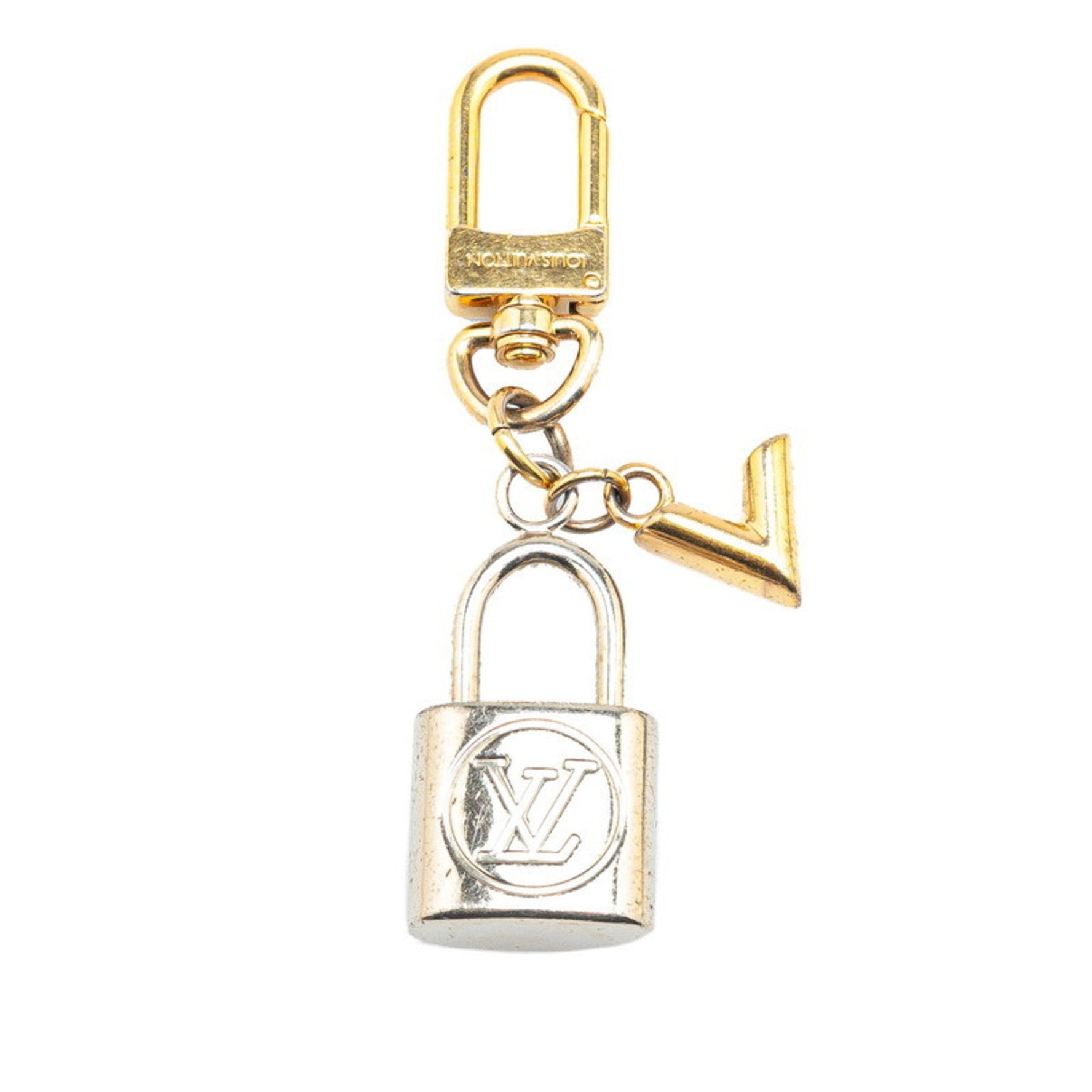 Louis Vuitton Kaleido V Padlock Keychain Charm M67376 Gold and Silver Plated Metal Women's LOUIS VUITTON