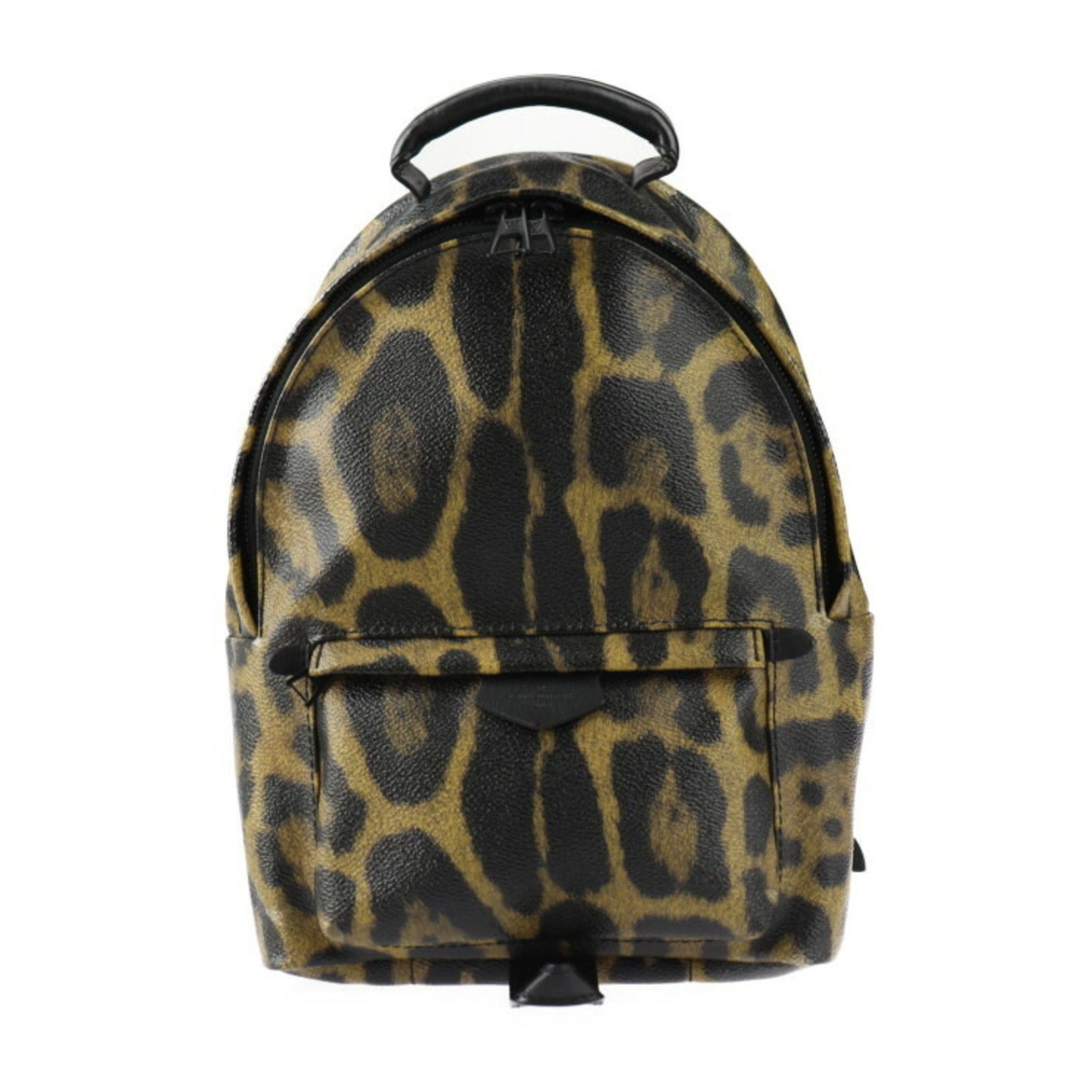 Louis Vuitton Palm Springs Backpack PM Rucksack/Daypack Leather Brown Black Animal Print Leopard