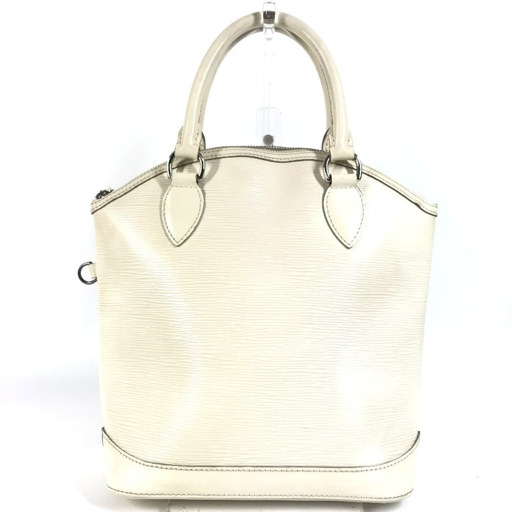 Louis Vuitton Epi Lockit PM Tote Bag, Handbag, Leather, Ivory, White