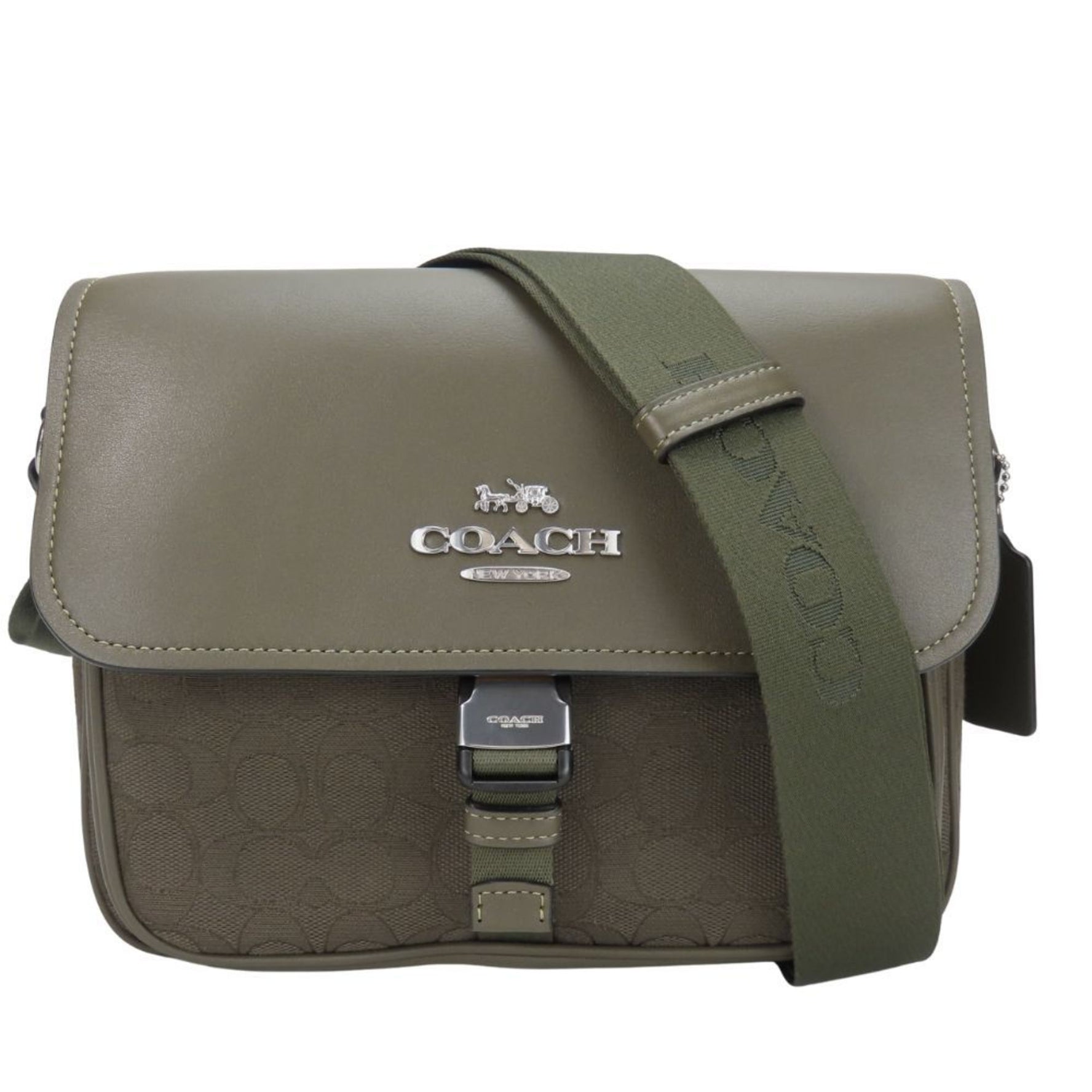 Coach Shoulder Bag Pace Signature Leather Canvas