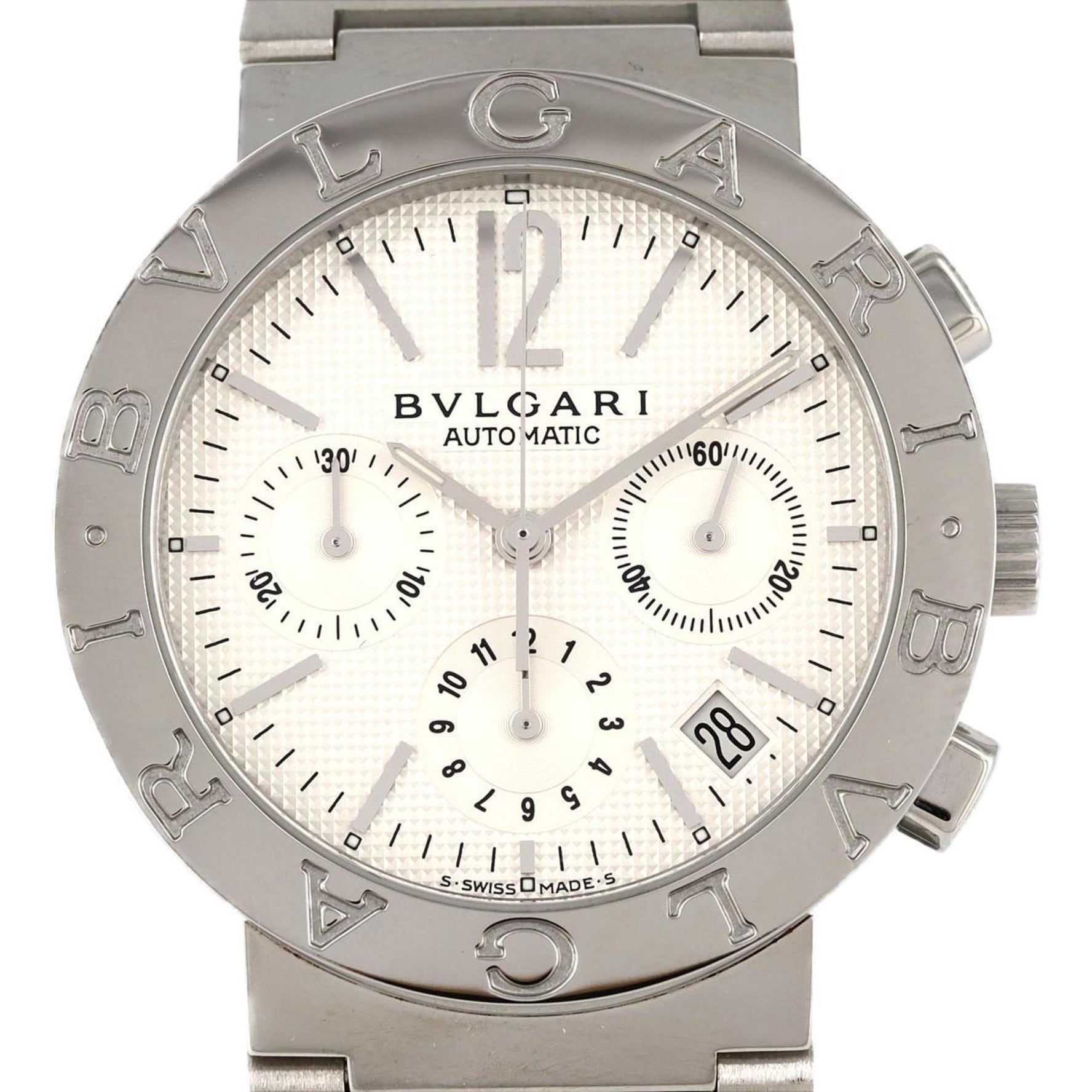 Bvlgari Chronograph AT SS Wristwatch Automatic