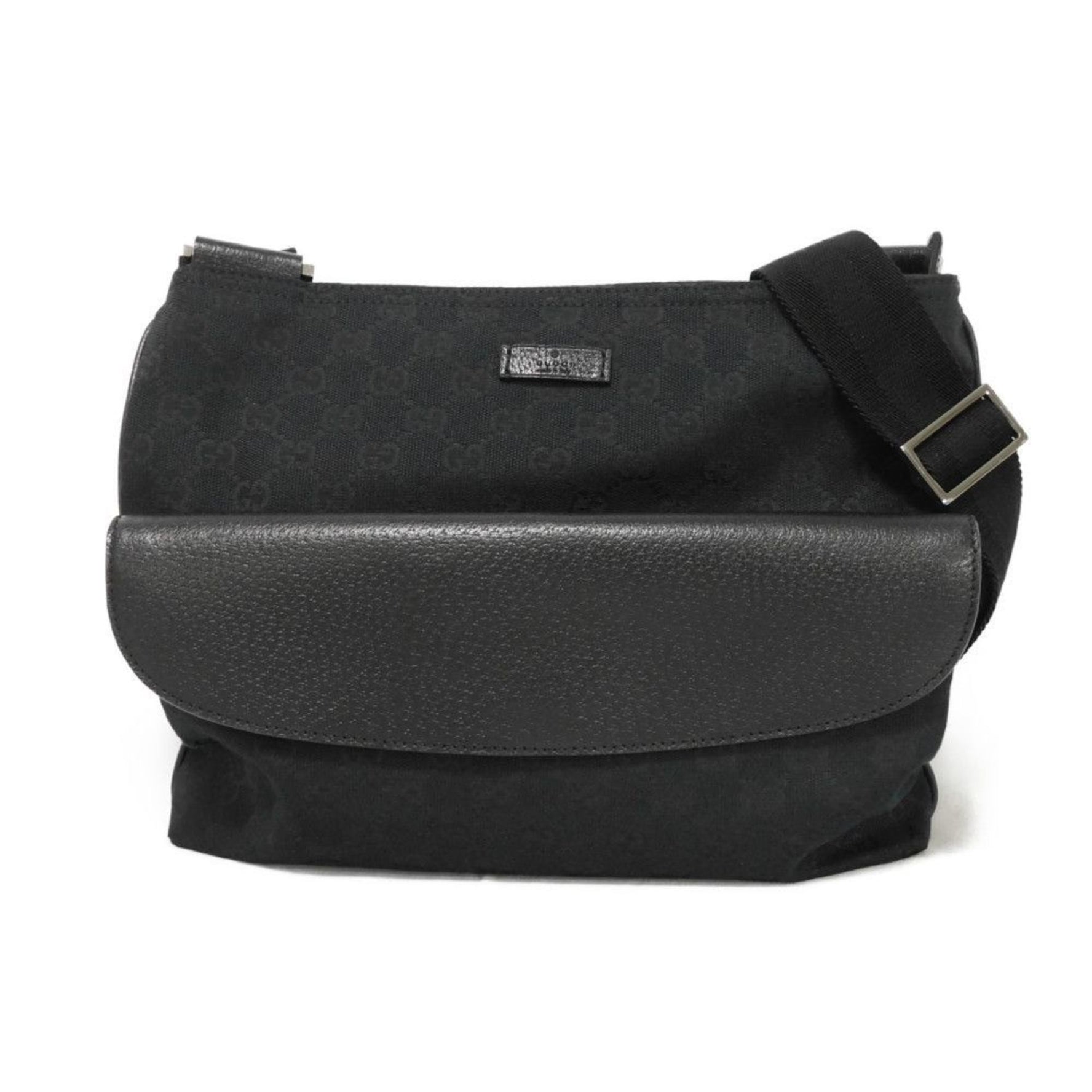 Gucci GG Canvas Shoulder Bag, Calfskin Crossbody Embossed