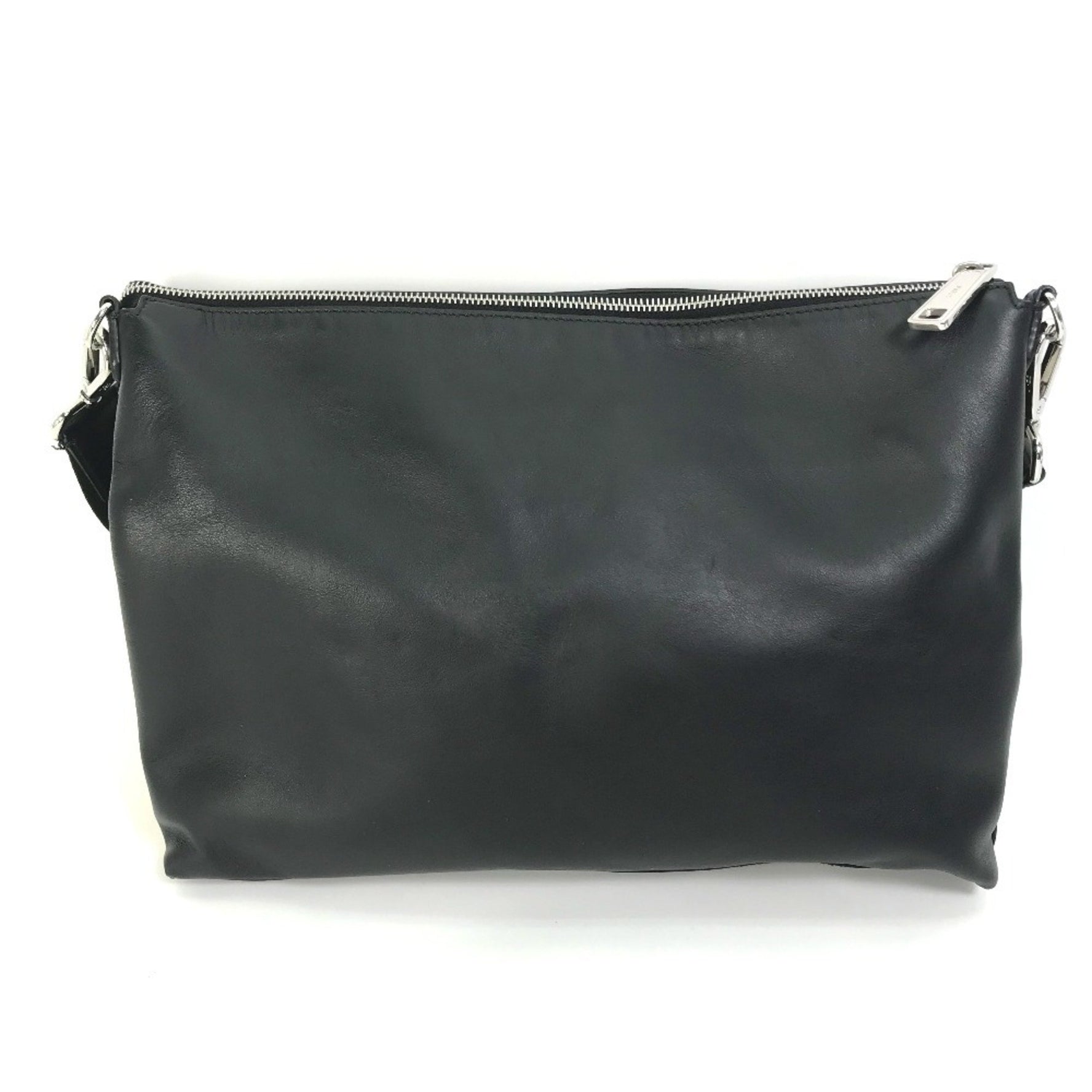 FENDI Monster Bugs Clutch Bag, Messenger Bag/Shoulder Leather, Black