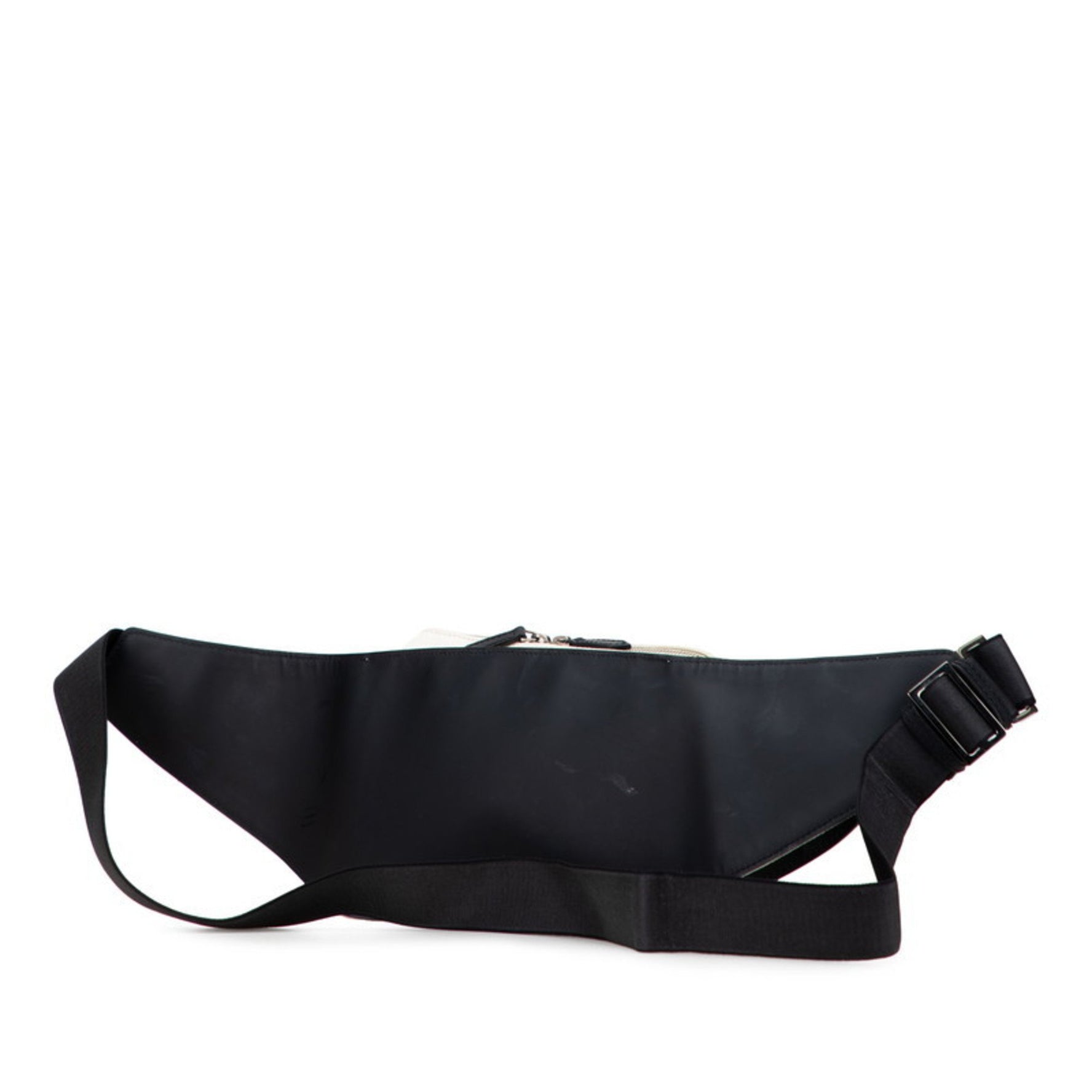 Balenciaga Logo Body Bag/Waist Bag Beige/Black Canvas/Leather