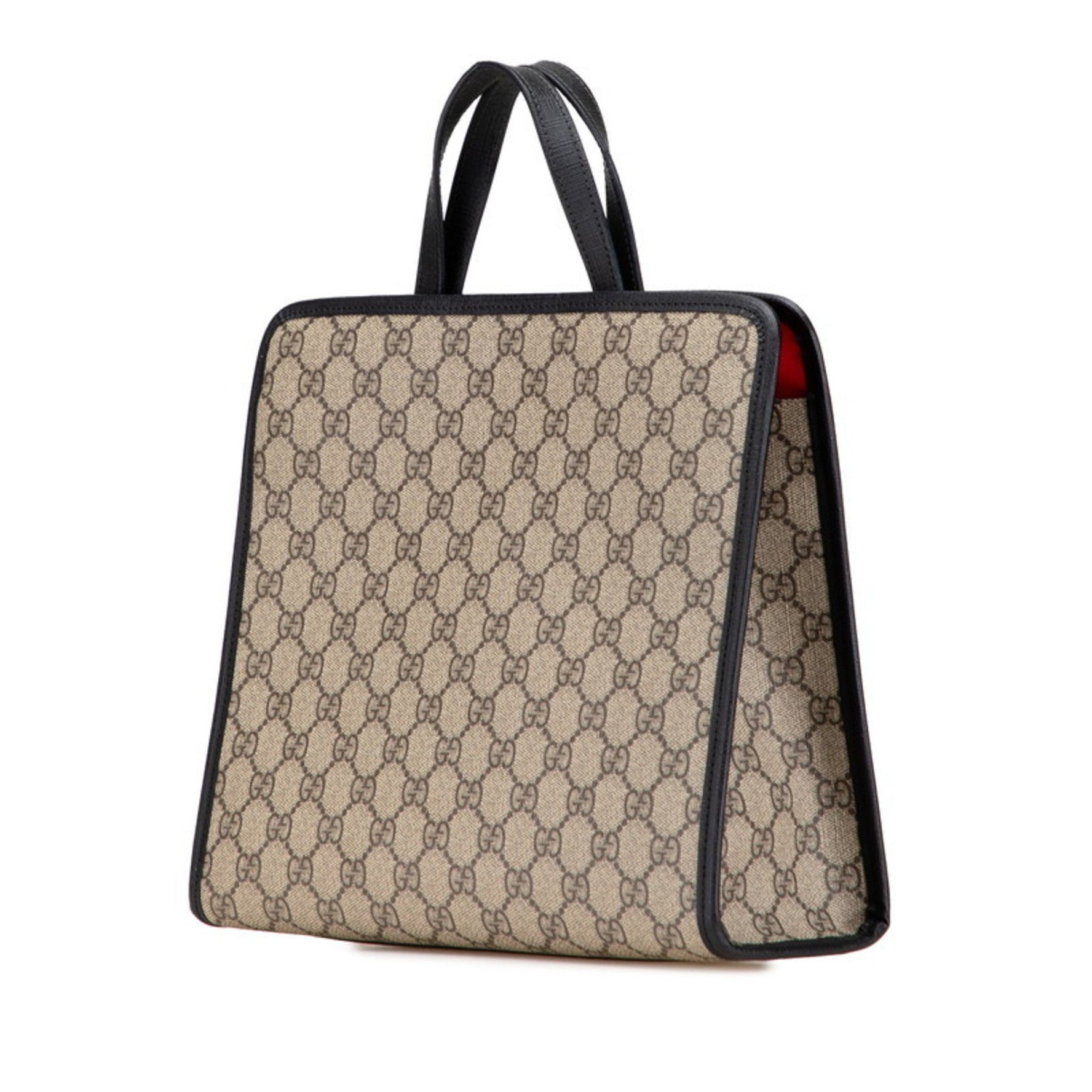 Gucci GG Cat Children's Tote Bag, Handbag, Beige, Black, Multicolor, PVC, Leather