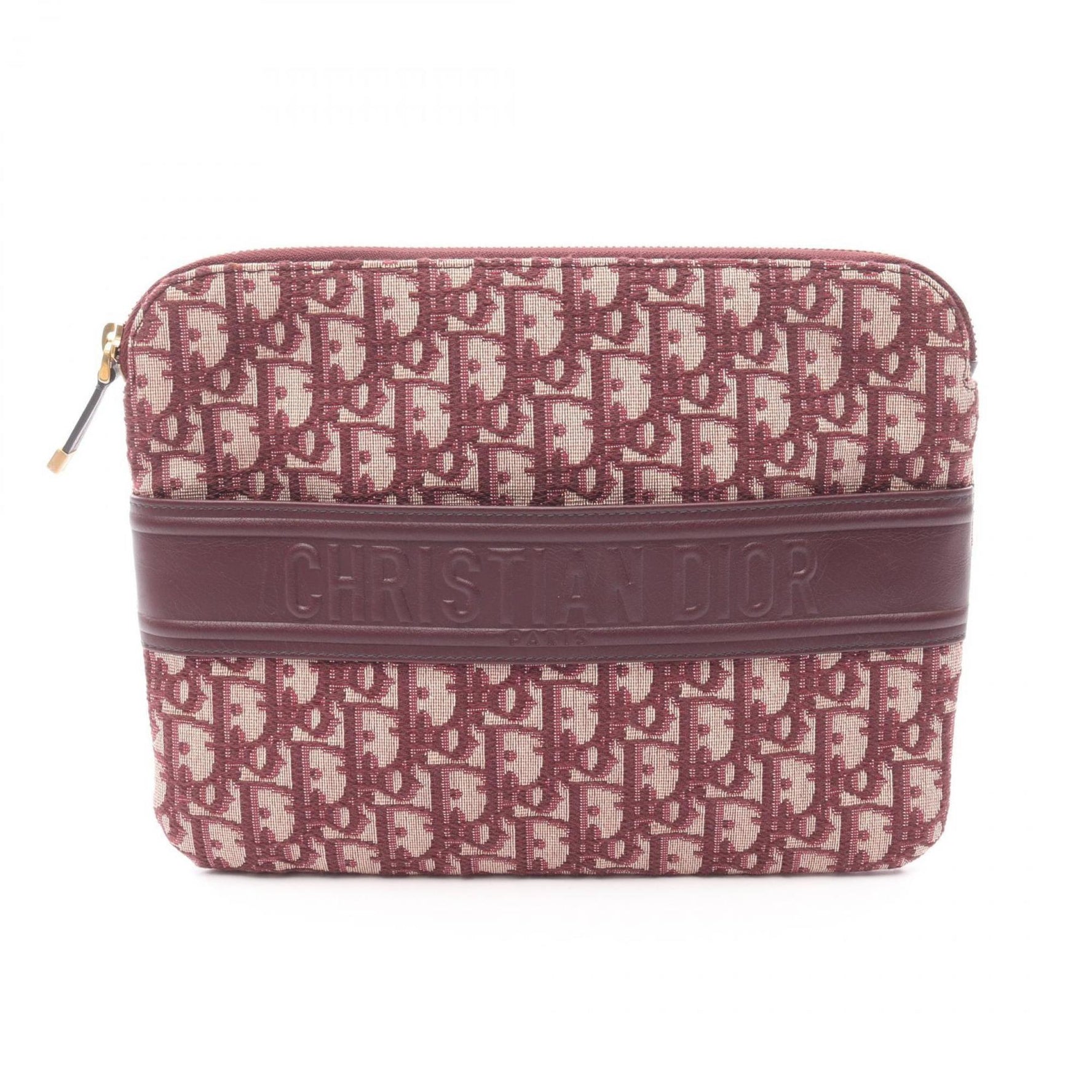 Christian Dior Dior Oblique Jacquard Clutch Bag, Canvas and Leather