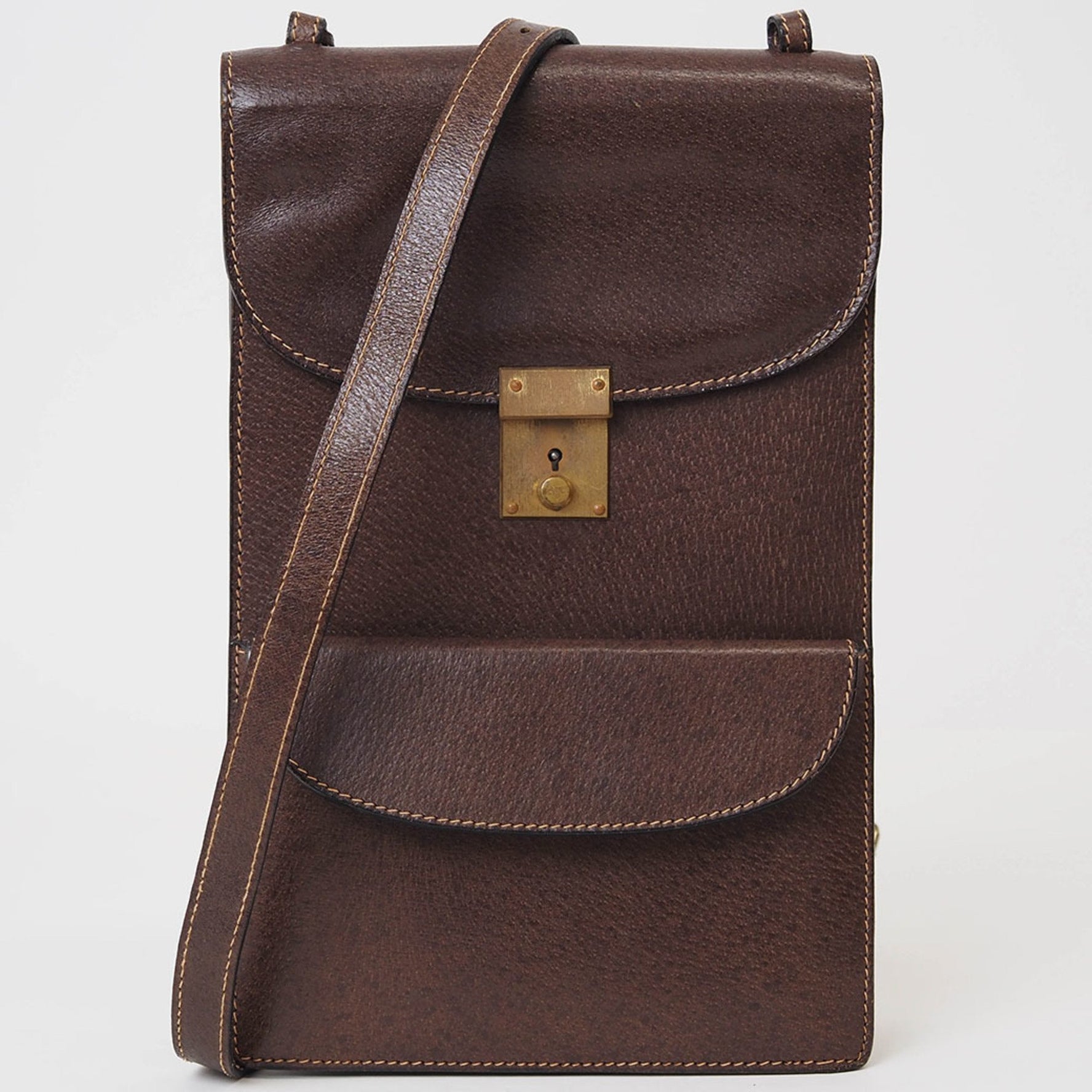 GUCCI Old Leather Shoulder Bag