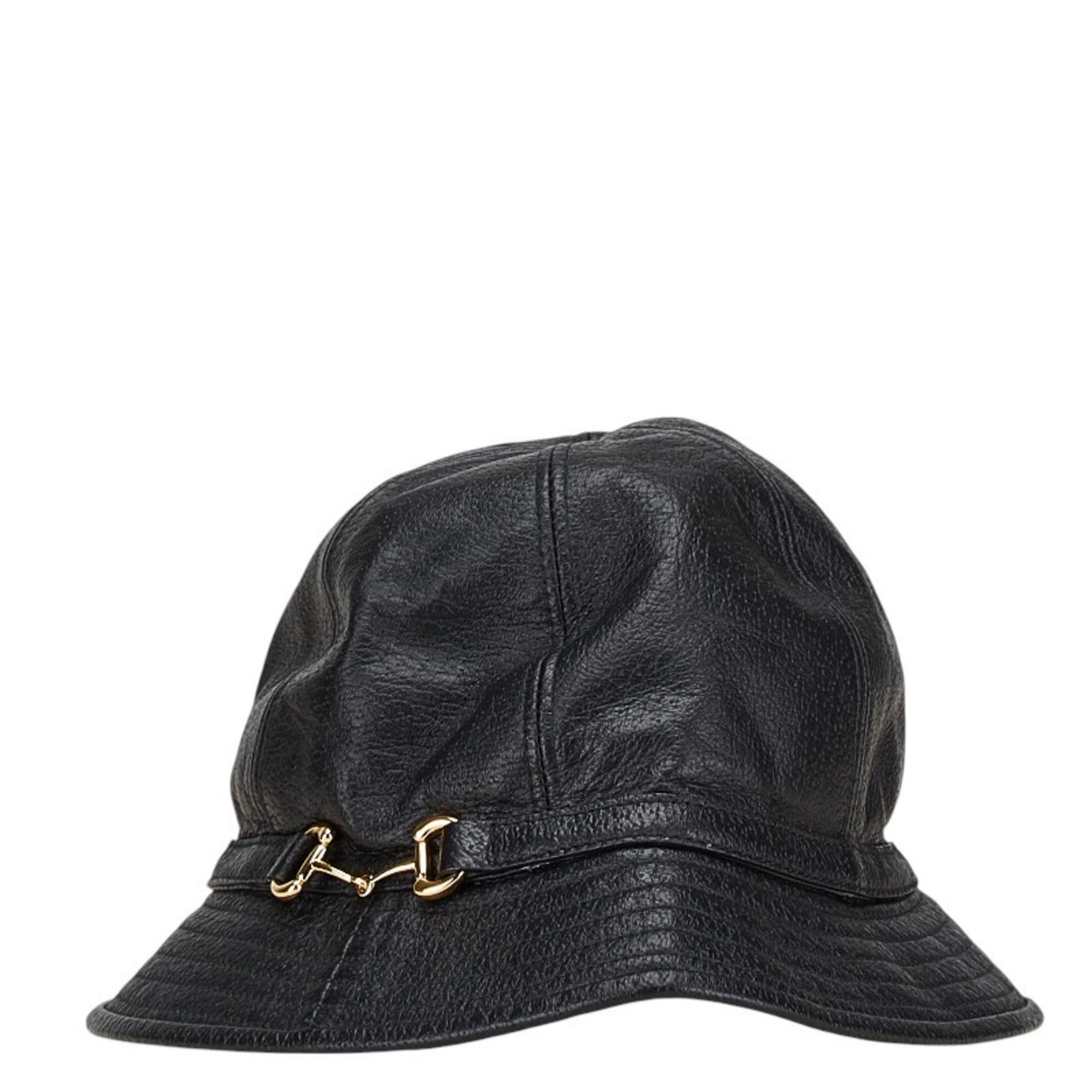 Gucci Horsebit Bucket Hat Size: S Black Leather Men's GUCCI