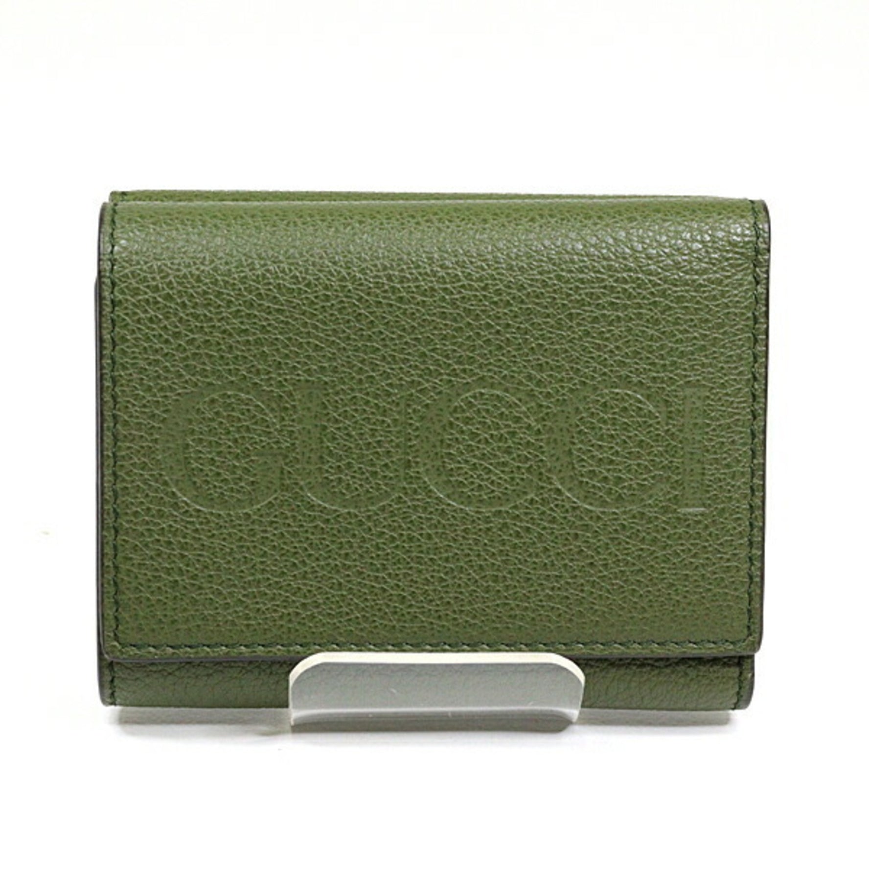 GUCCI Tri-fold Wallet Forest Green Khaki