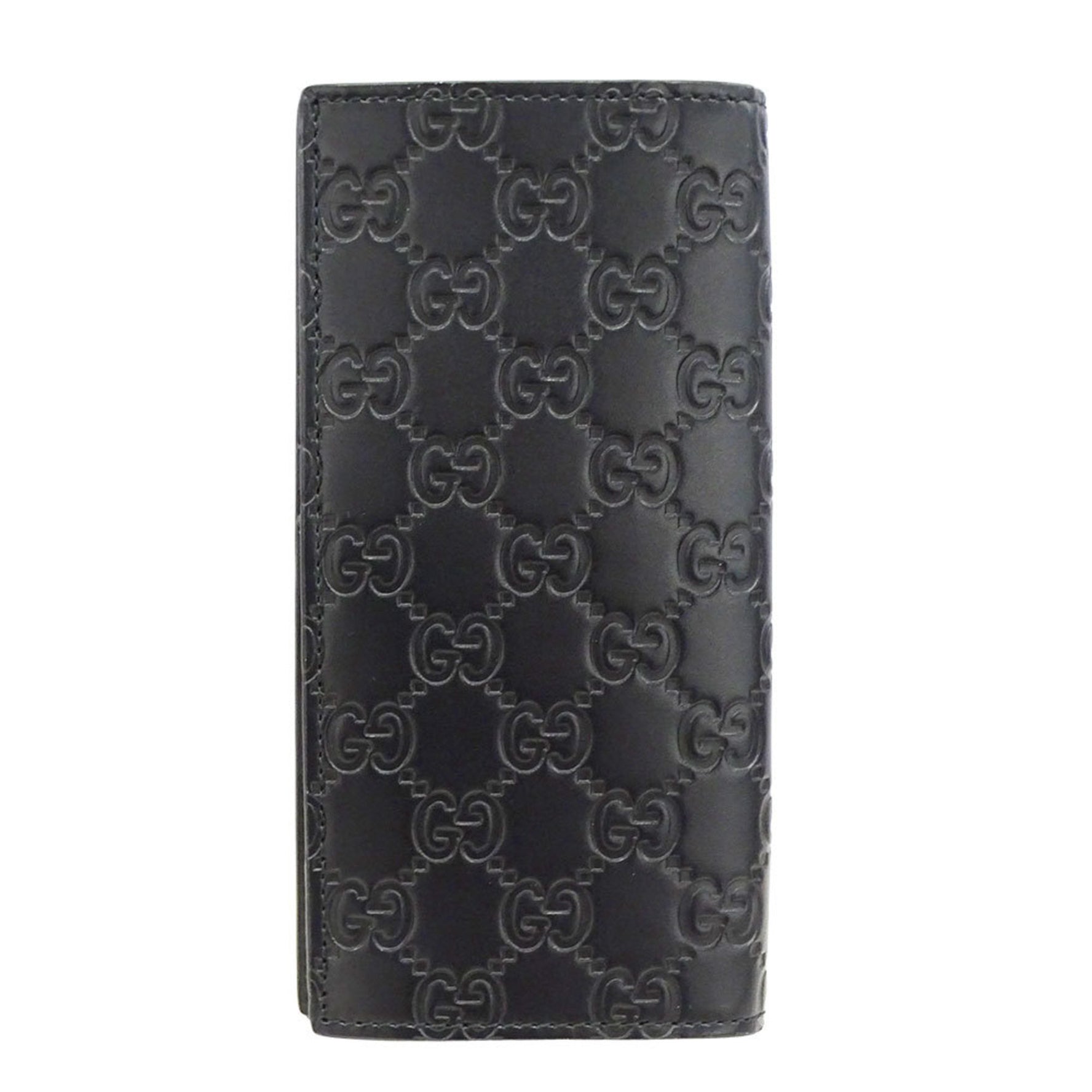 Gucci Men's Long Wallet, Shimmer Leather, Foldable, Logo, Smart, Stylish, No Coin Purse