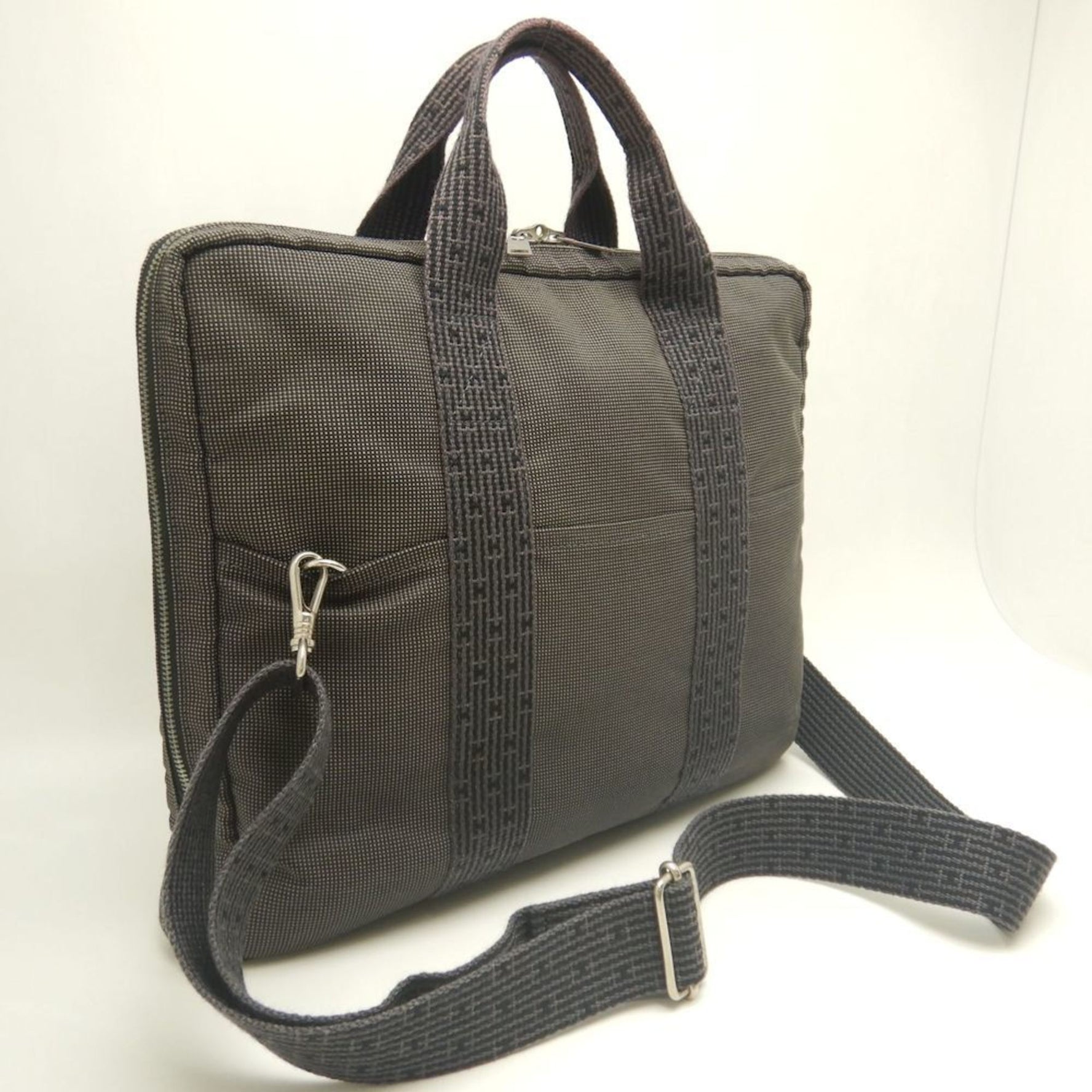 HERMES Air Line Case Bag, Nylon Canvas