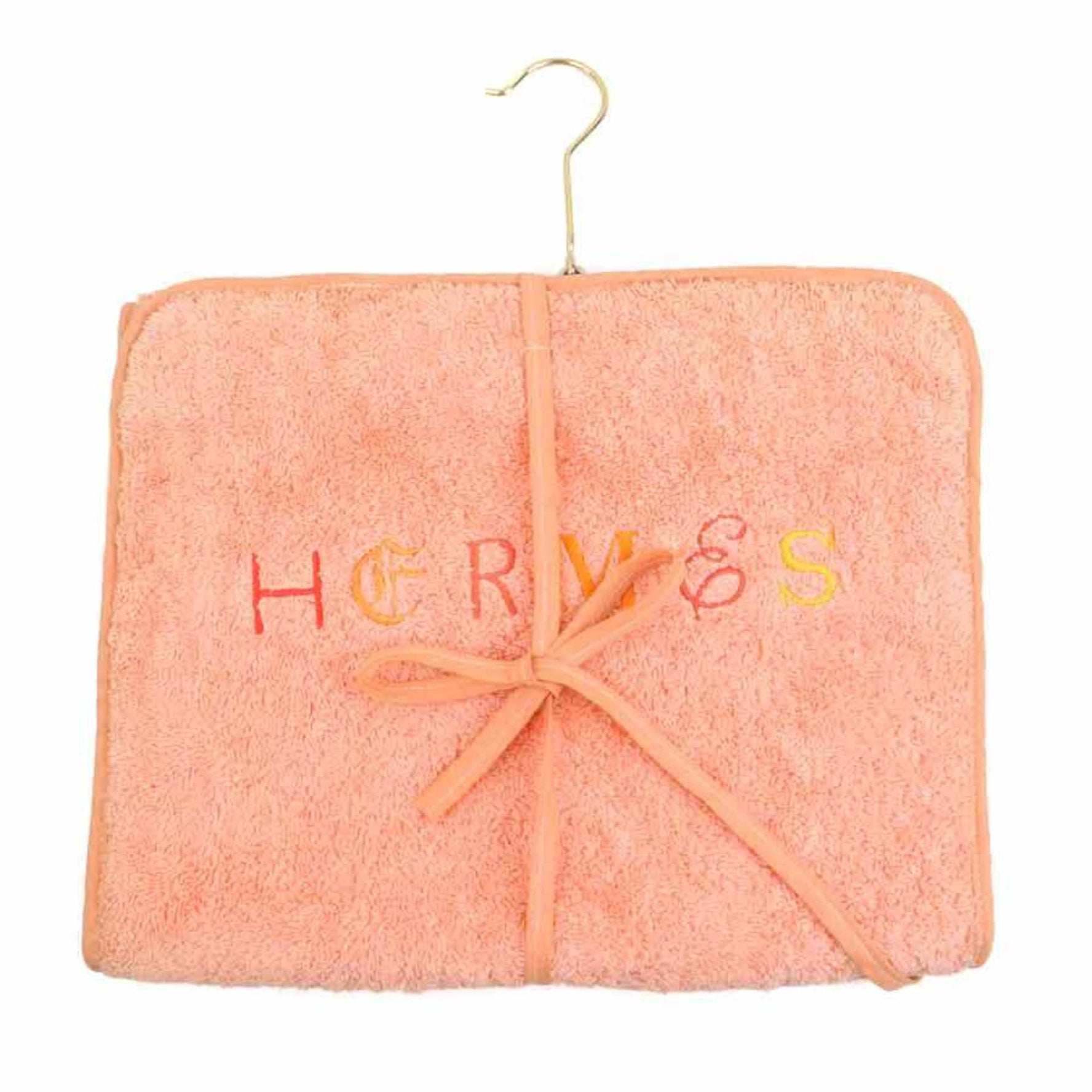 Hermes Travel Pouch/Case Bag, Pile, Orange/Gold