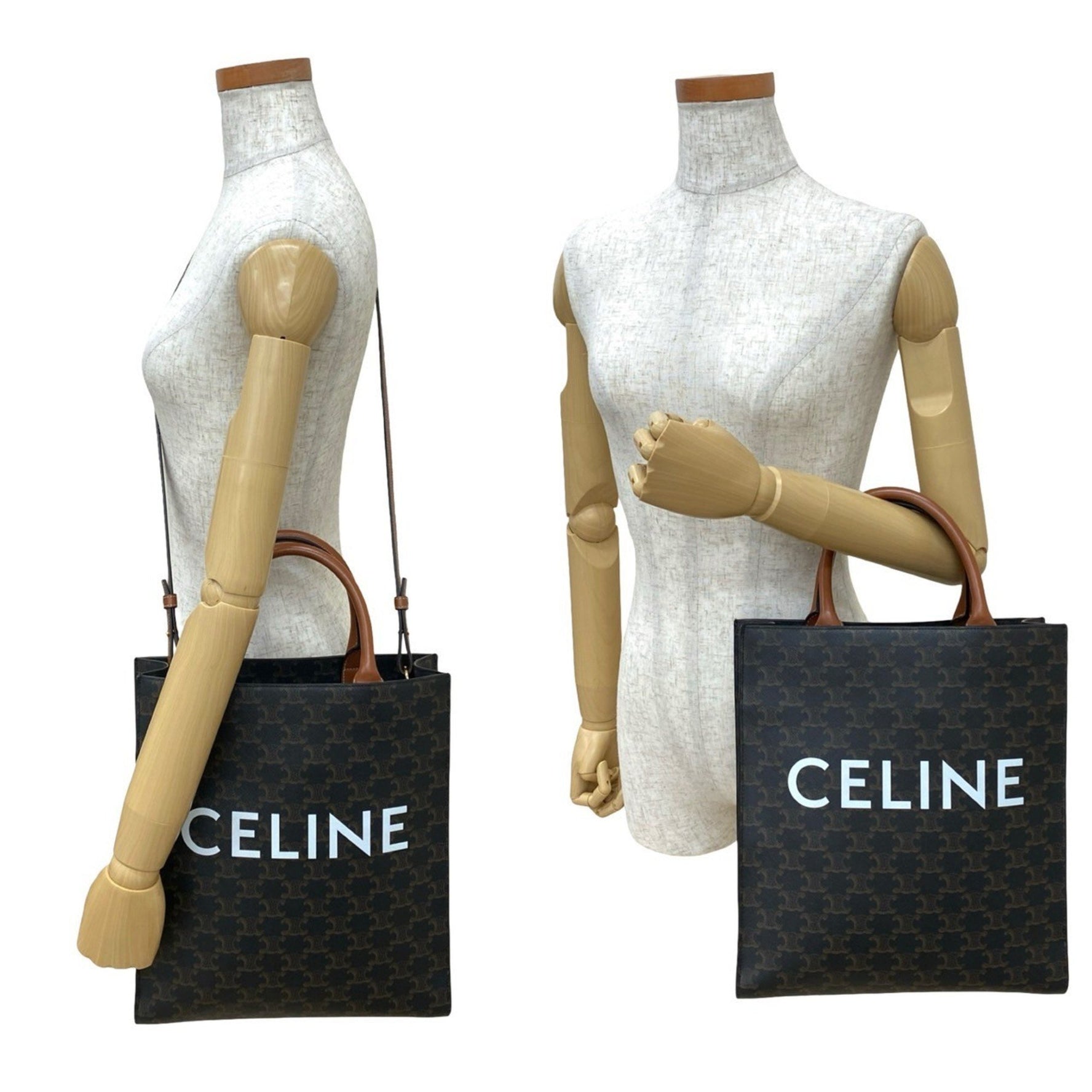 CELINE Vertical Cabas Small Leather Handbag, Tote Bag, Shoulder