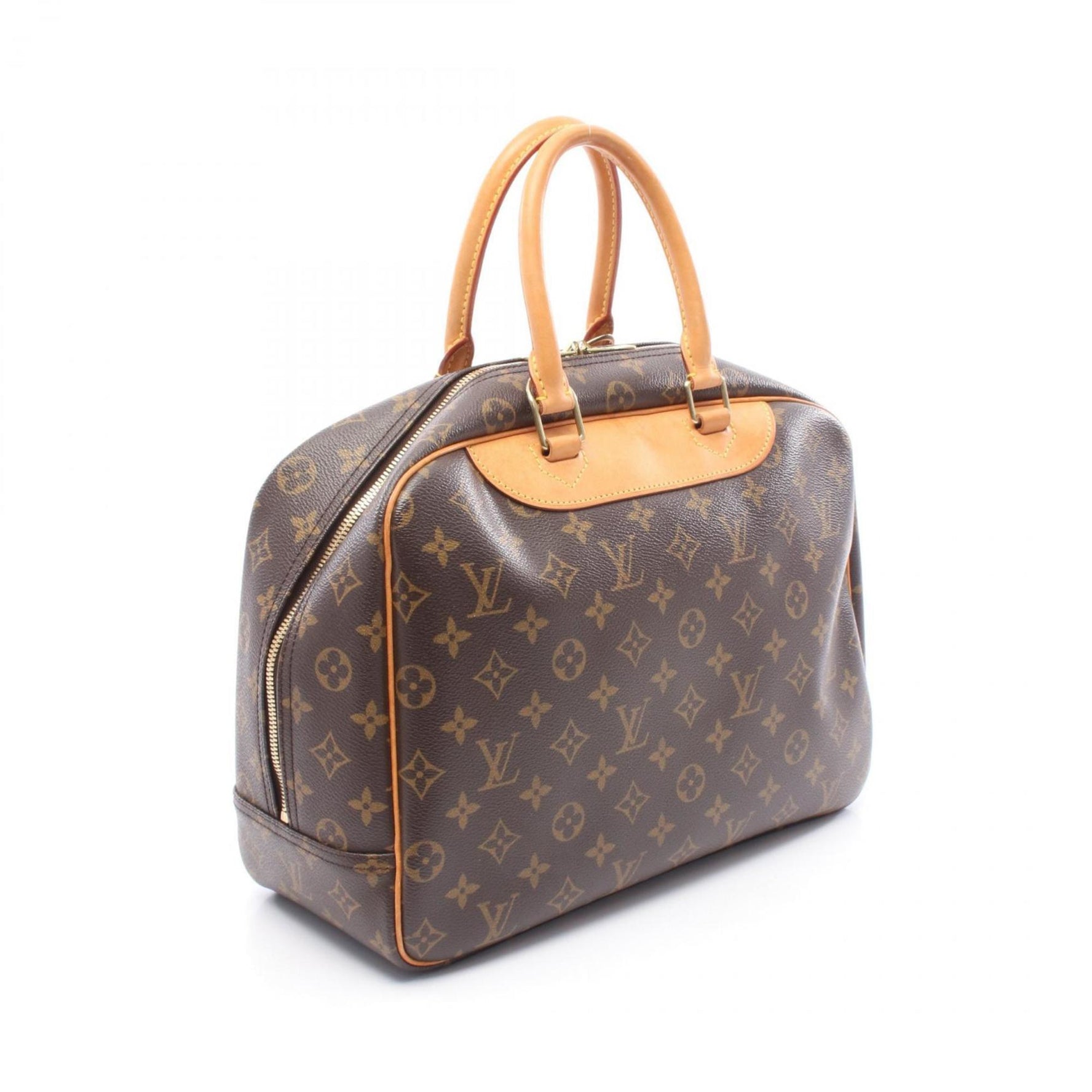 Louis Vuitton Deauville Bowling Vanity Handbag, Coated Canvas and Leather, Monogram