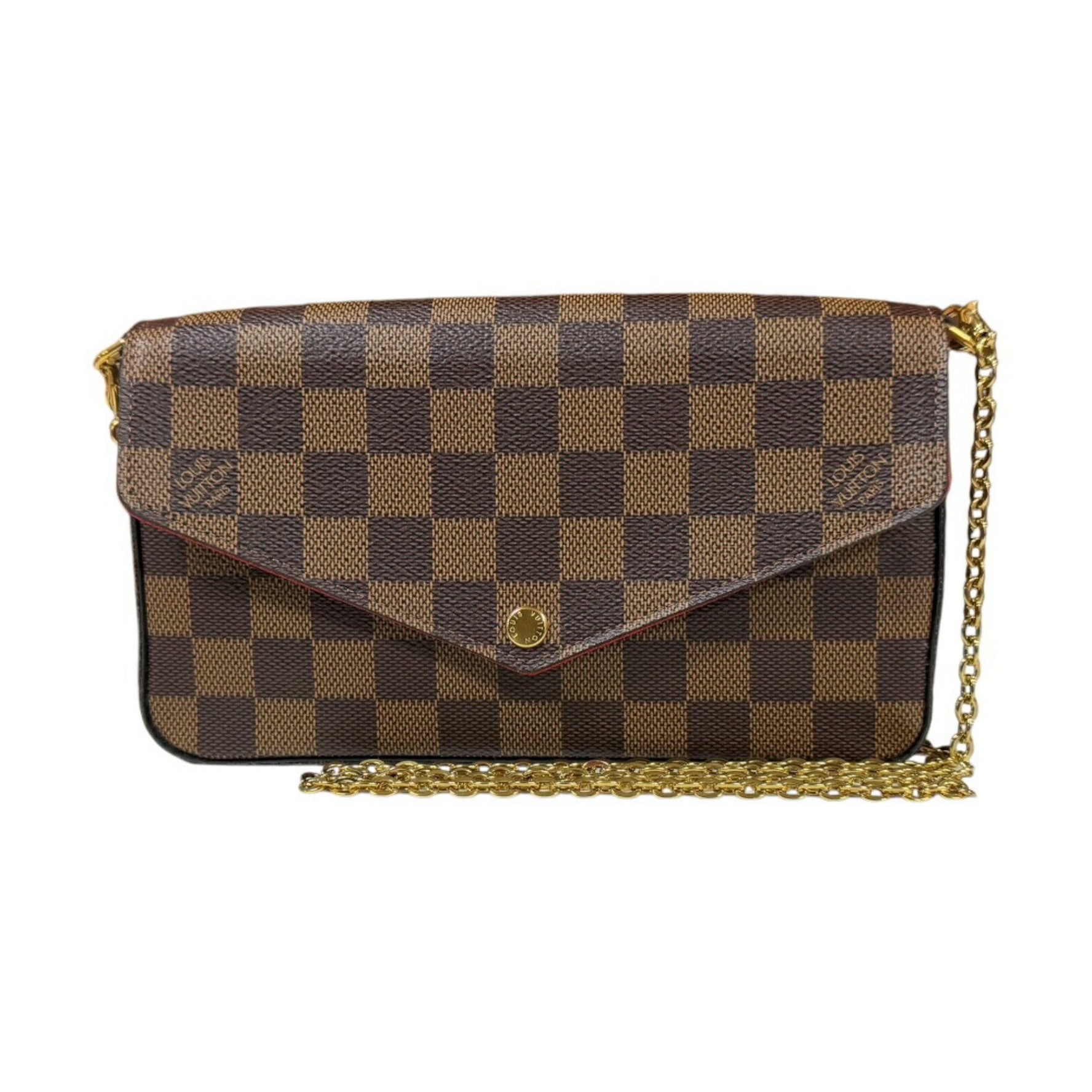 Louis Vuitton Pochette Felicie Damier Shoulder Bag Canvas Chain