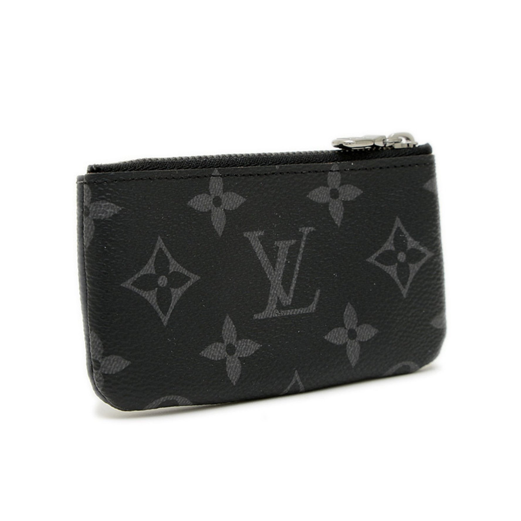 Louis Vuitton Monogram Eclipse Reverse Pochette Cle Wallet/Coin Case with Key Ring