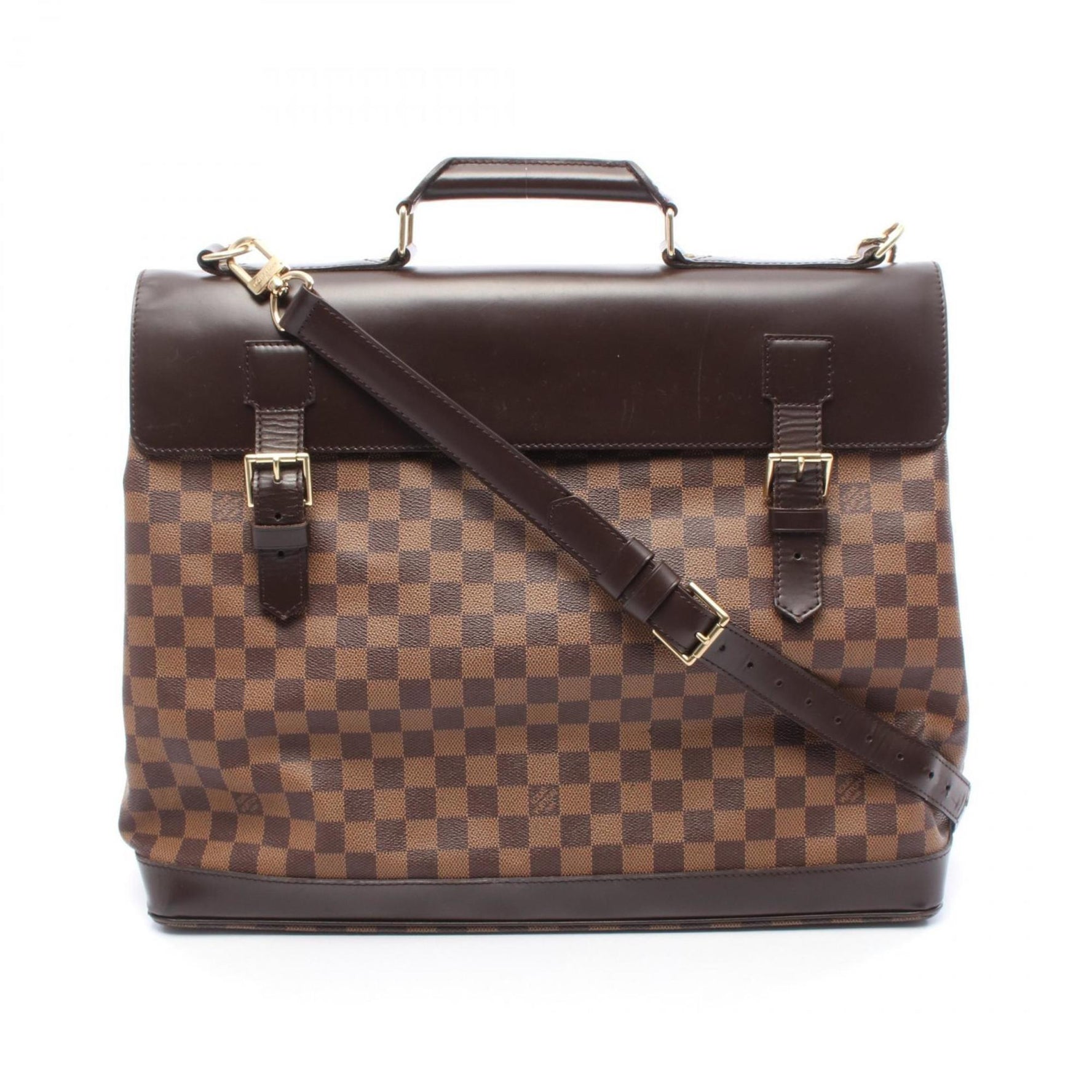 Louis Vuitton West End GM Boston Bag, Coated Canvas, Leather, Damier, Men's and