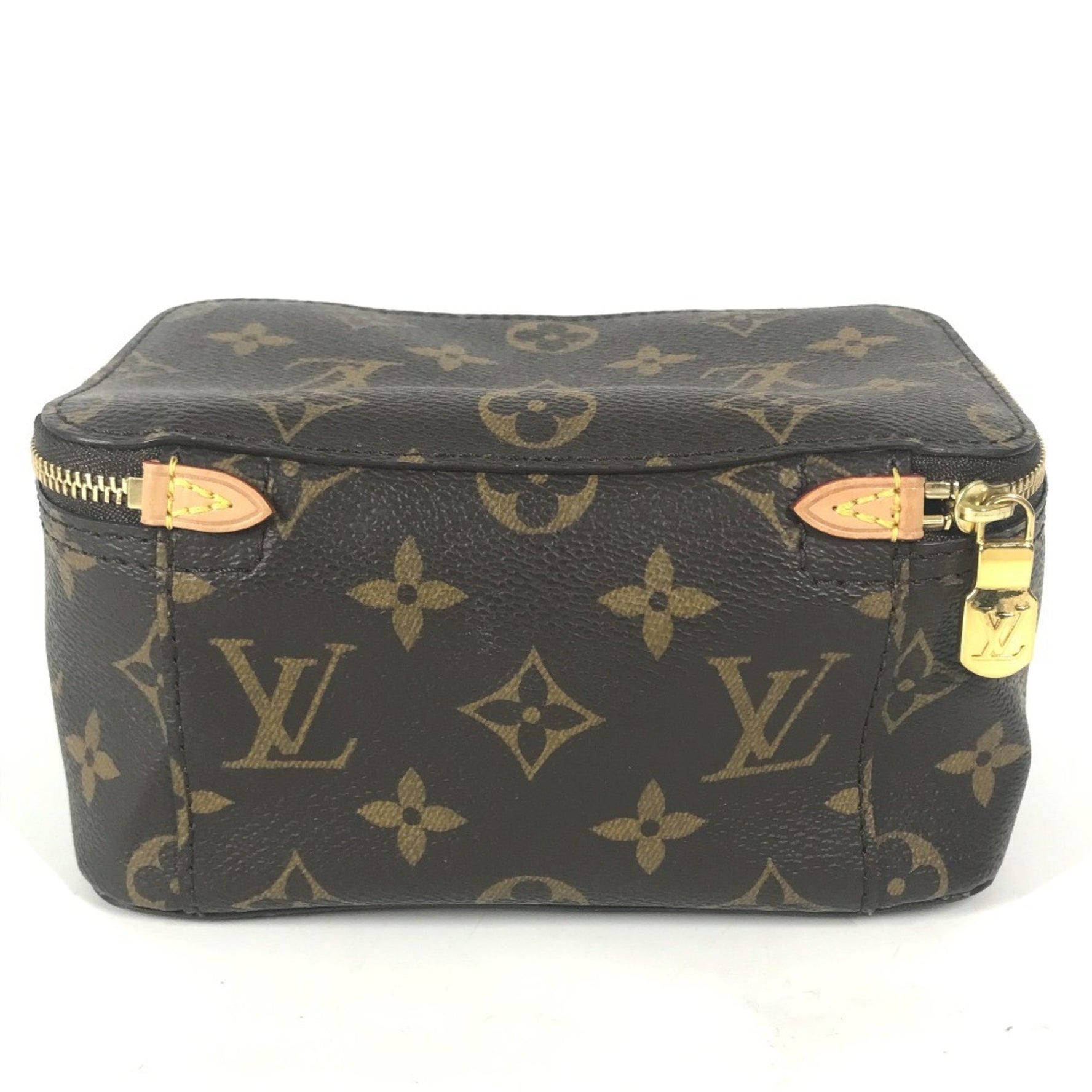 Louis Vuitton Monogram Cube de Langemont PM Makeup Pouch, Cosmetic Canvas, Brown