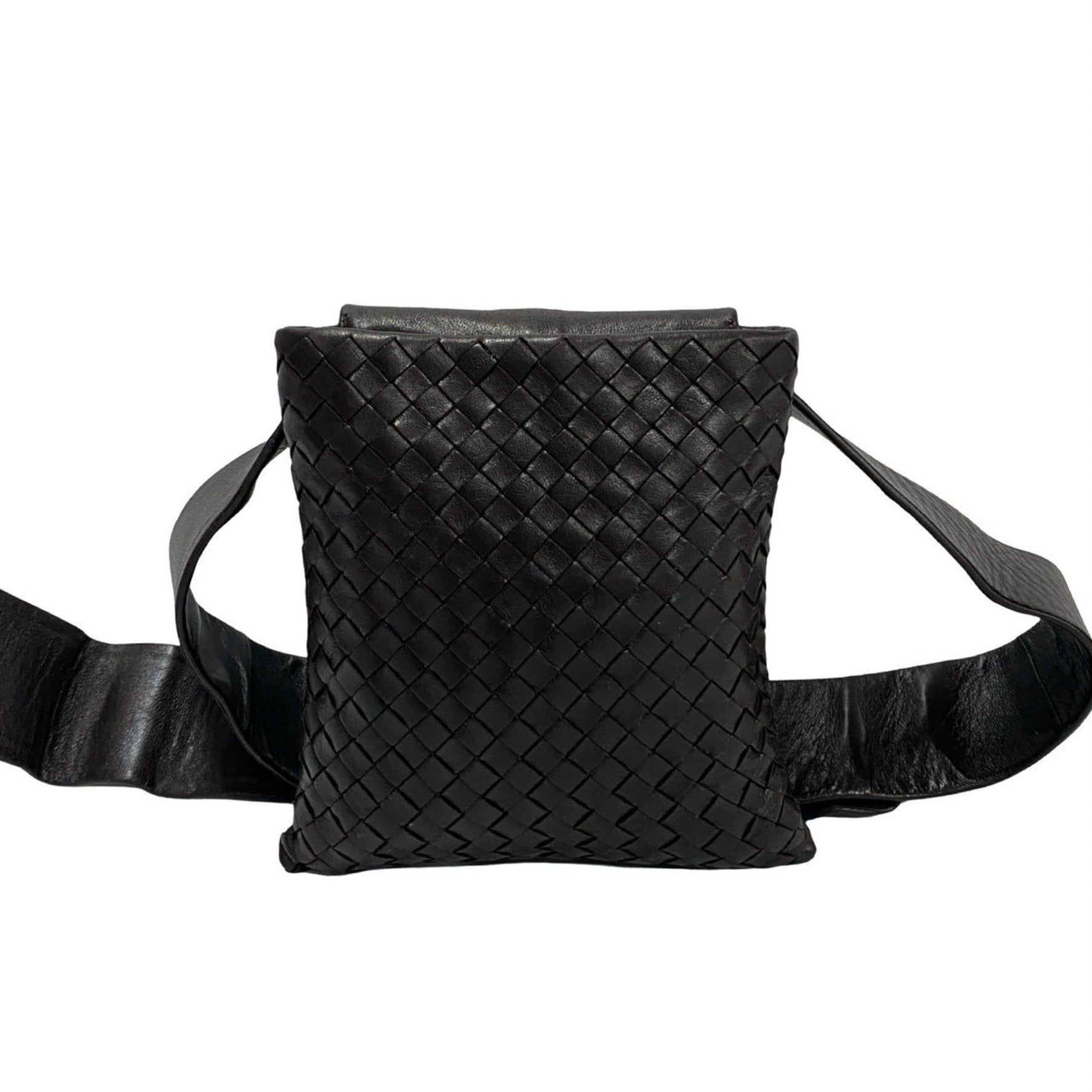 BOTTEGA VENETA Intrecciato Leather Body Bag, Waist Shoulder