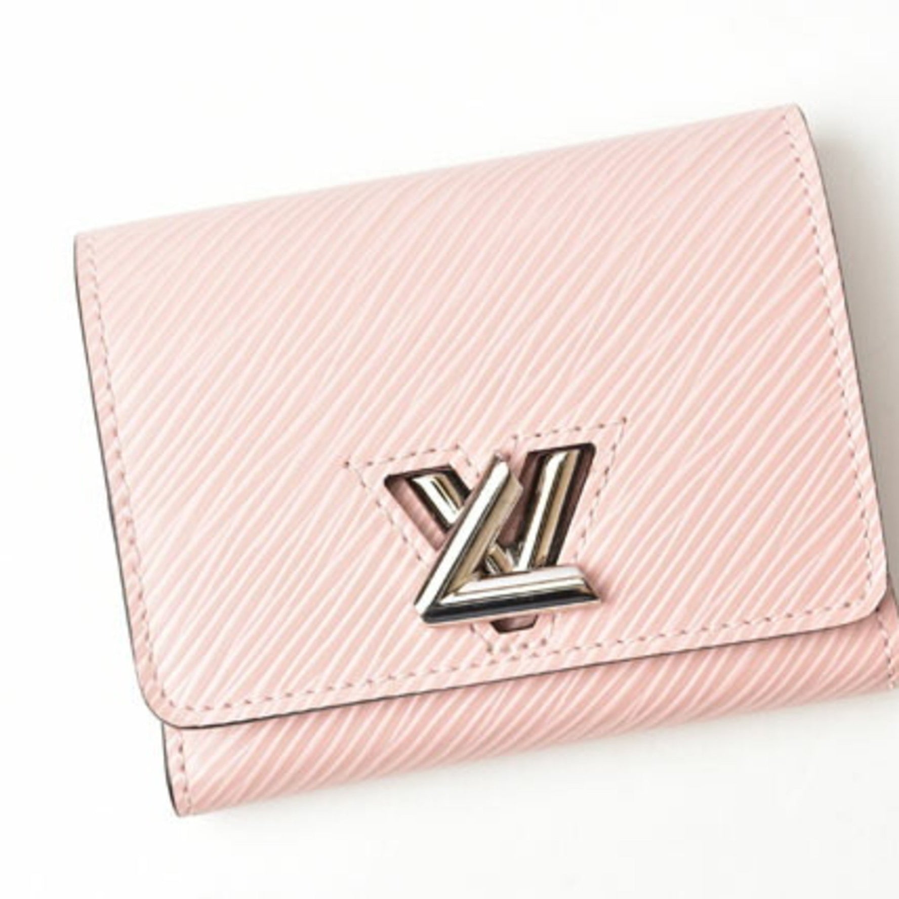 Louis Vuitton Tri-fold Wallet Portefeuille Twist Compact XS Epi Rose Ballerine