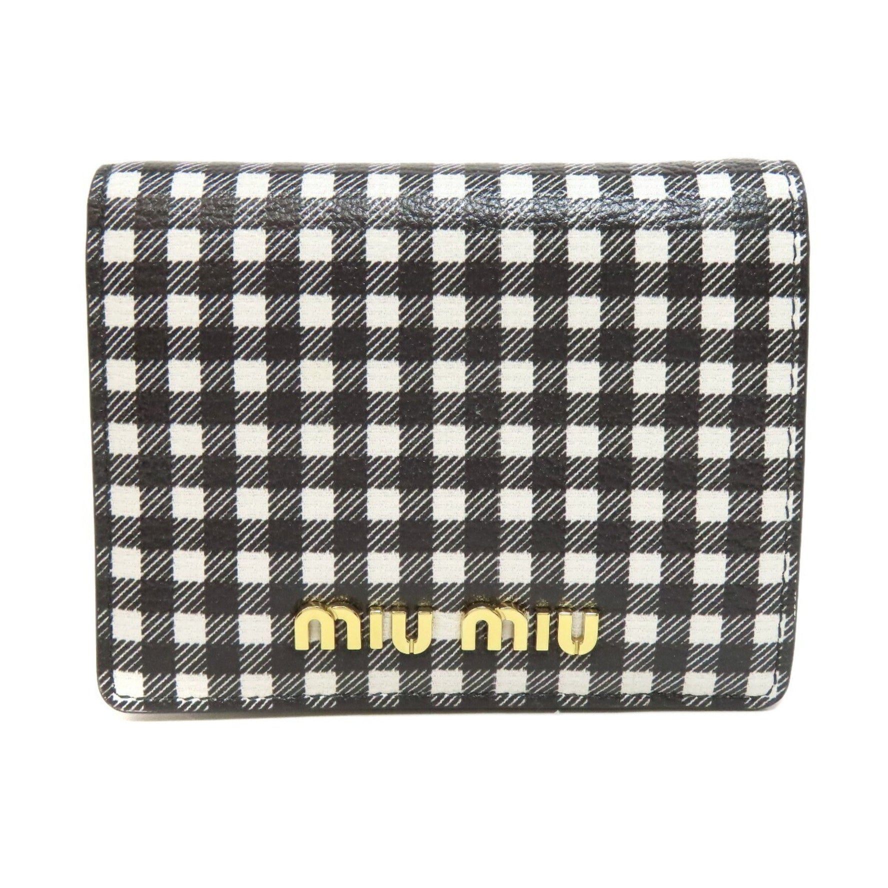Miu Miu Miu Check Pattern Bi-fold Wallet MIUMIU