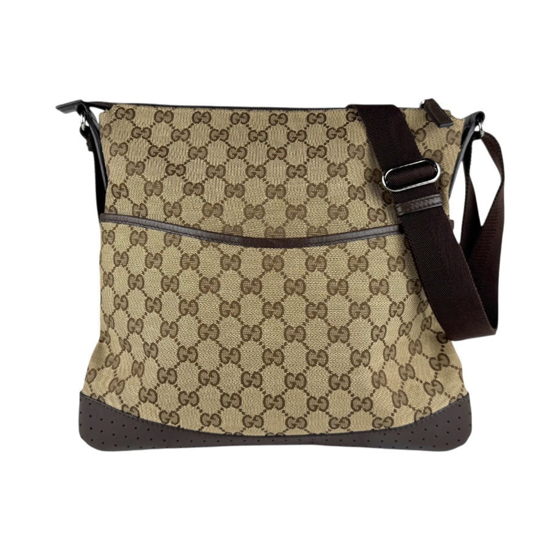 Gucci GG canvas and leather shoulder bag in women