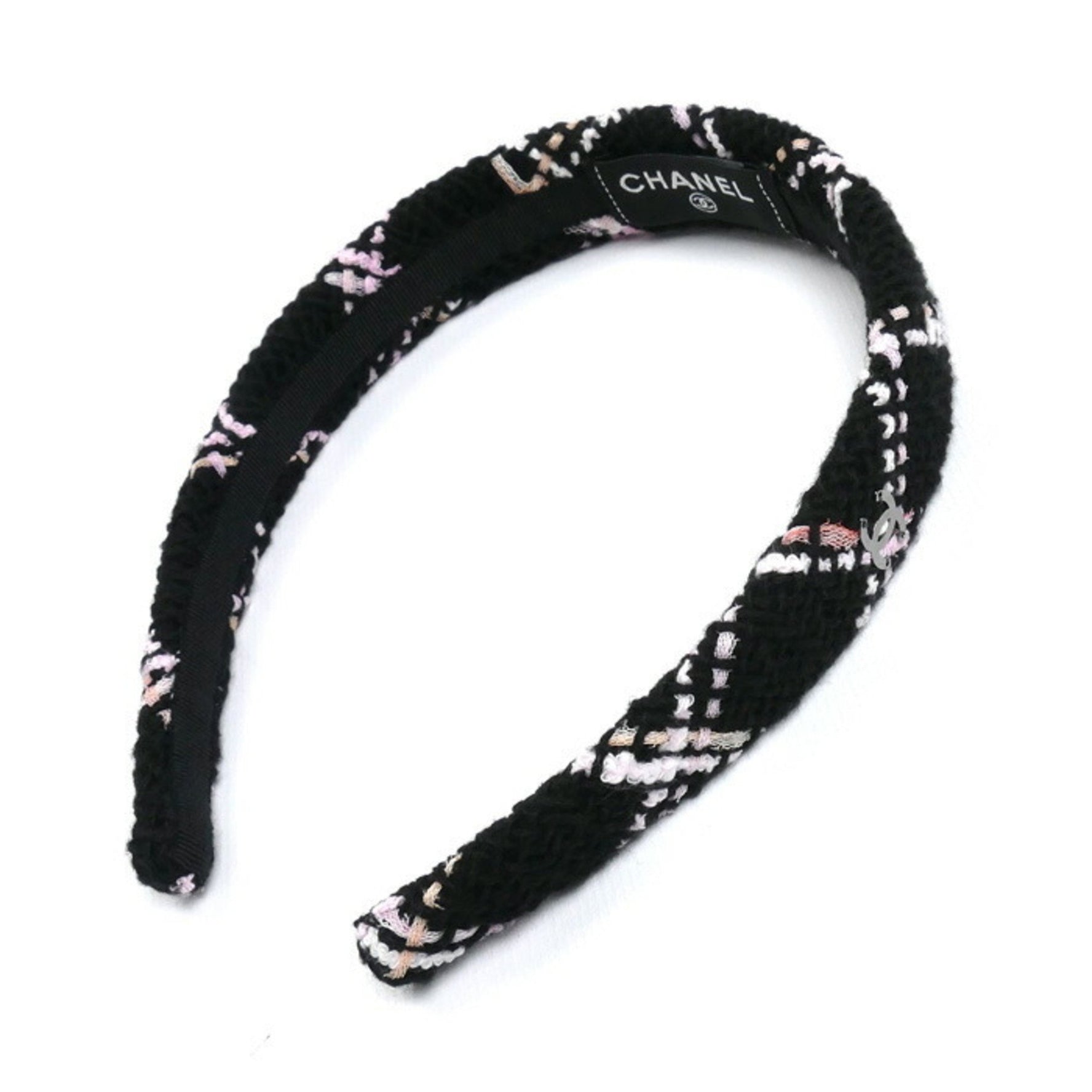 CHANEL Coco Mark Headband Black/Pink Hairband