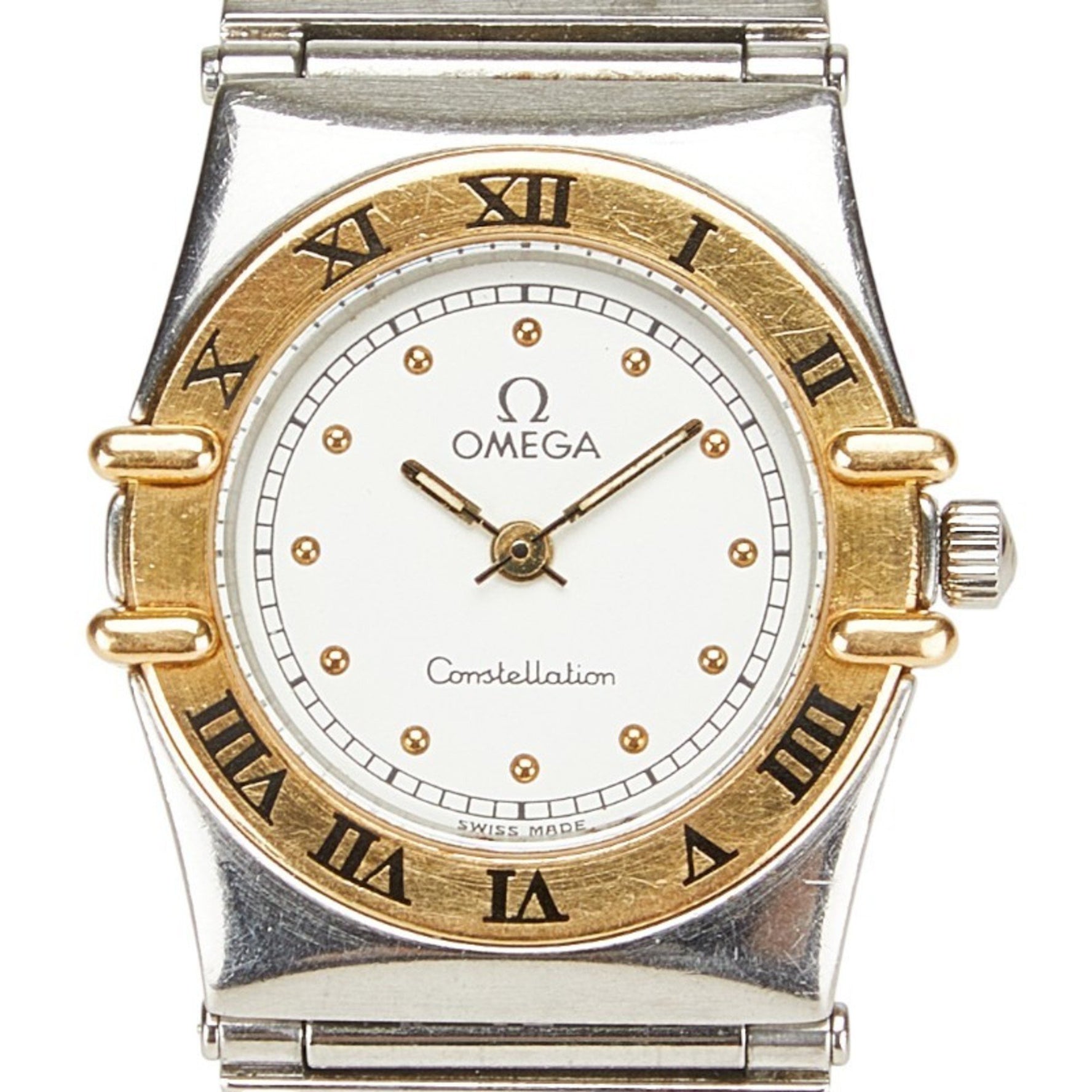 Omega Constellation Watch, Quartz, Dial, Stainless Steel, Yellow Gold