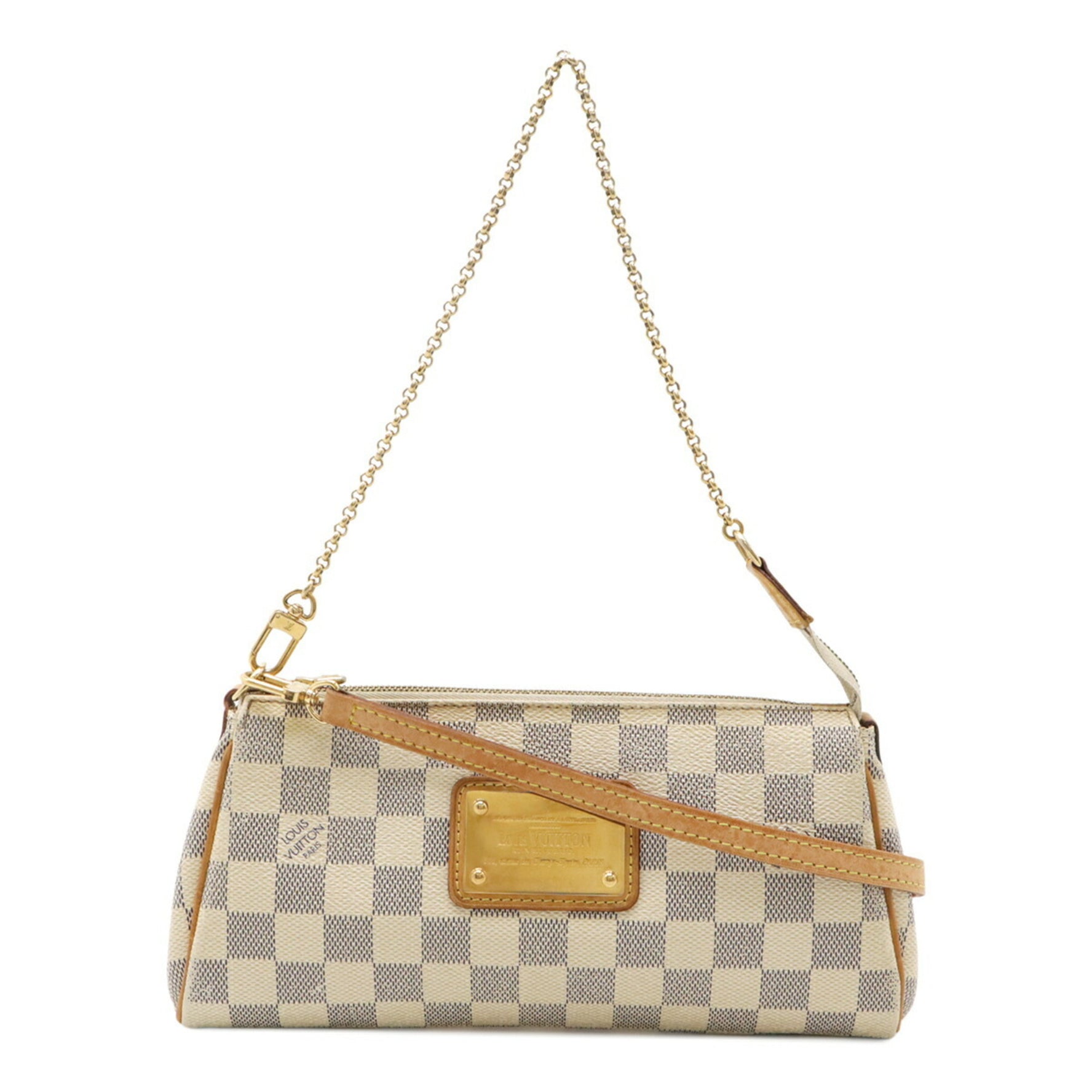 Louis Vuitton Damier Azur Eva Pouch Chain Bag Shoulder