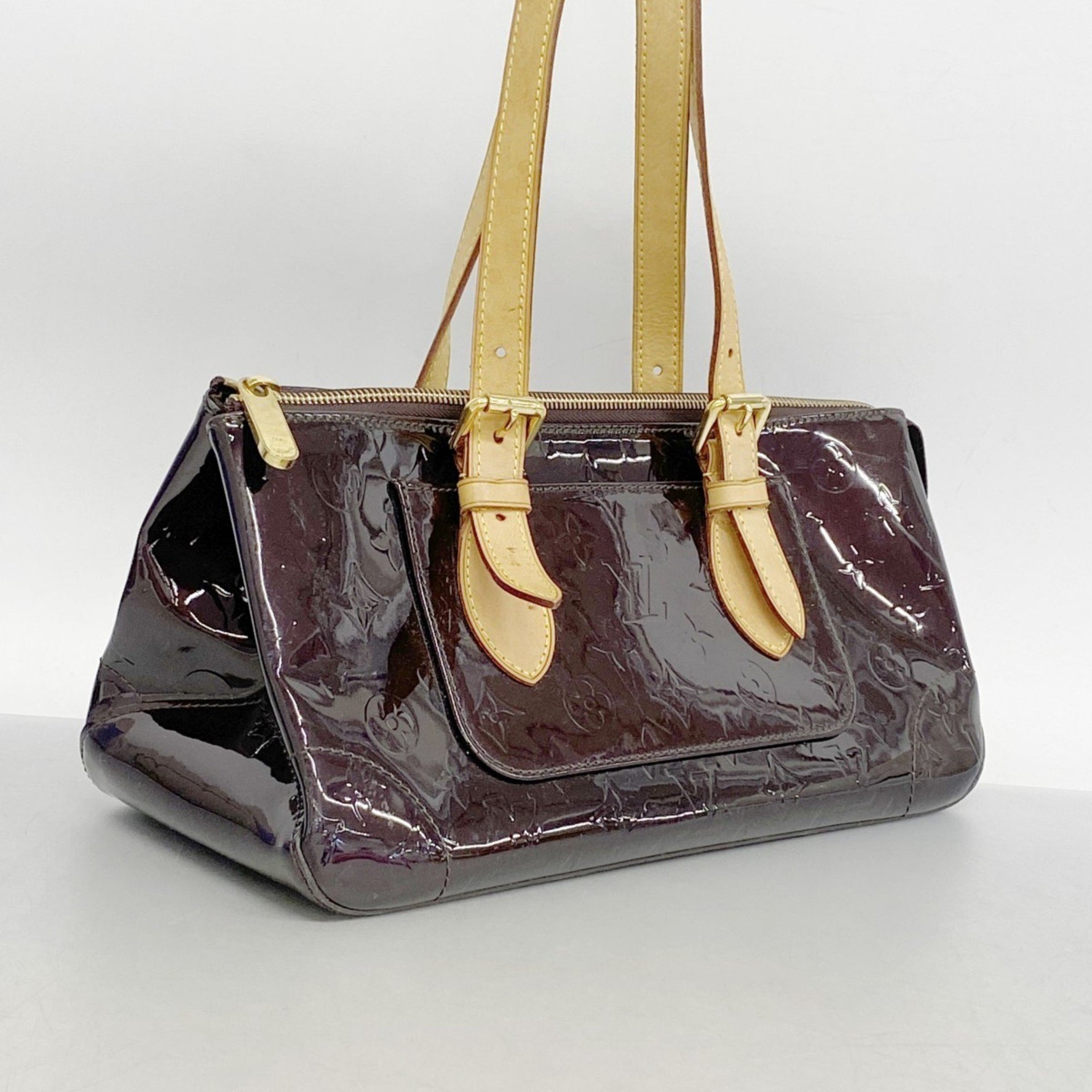Louis Vuitton Vernis Rosewood Avenue Handbag M93510 Amaranth Women's