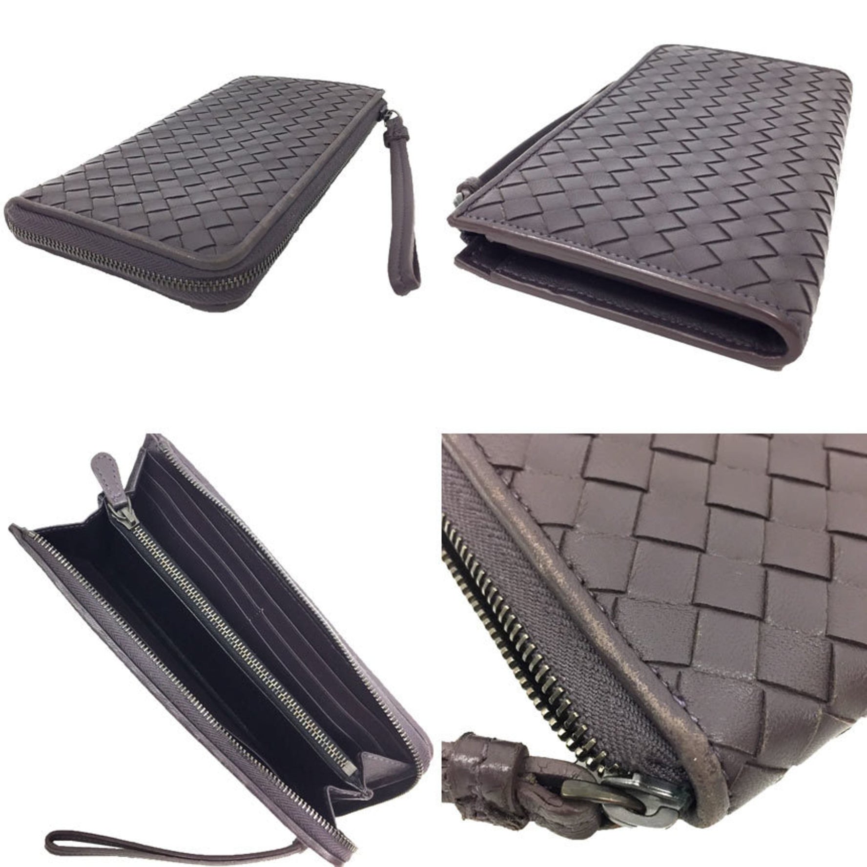 BOTTEGA VENETA Intrecciato L-shaped long wallet Leather